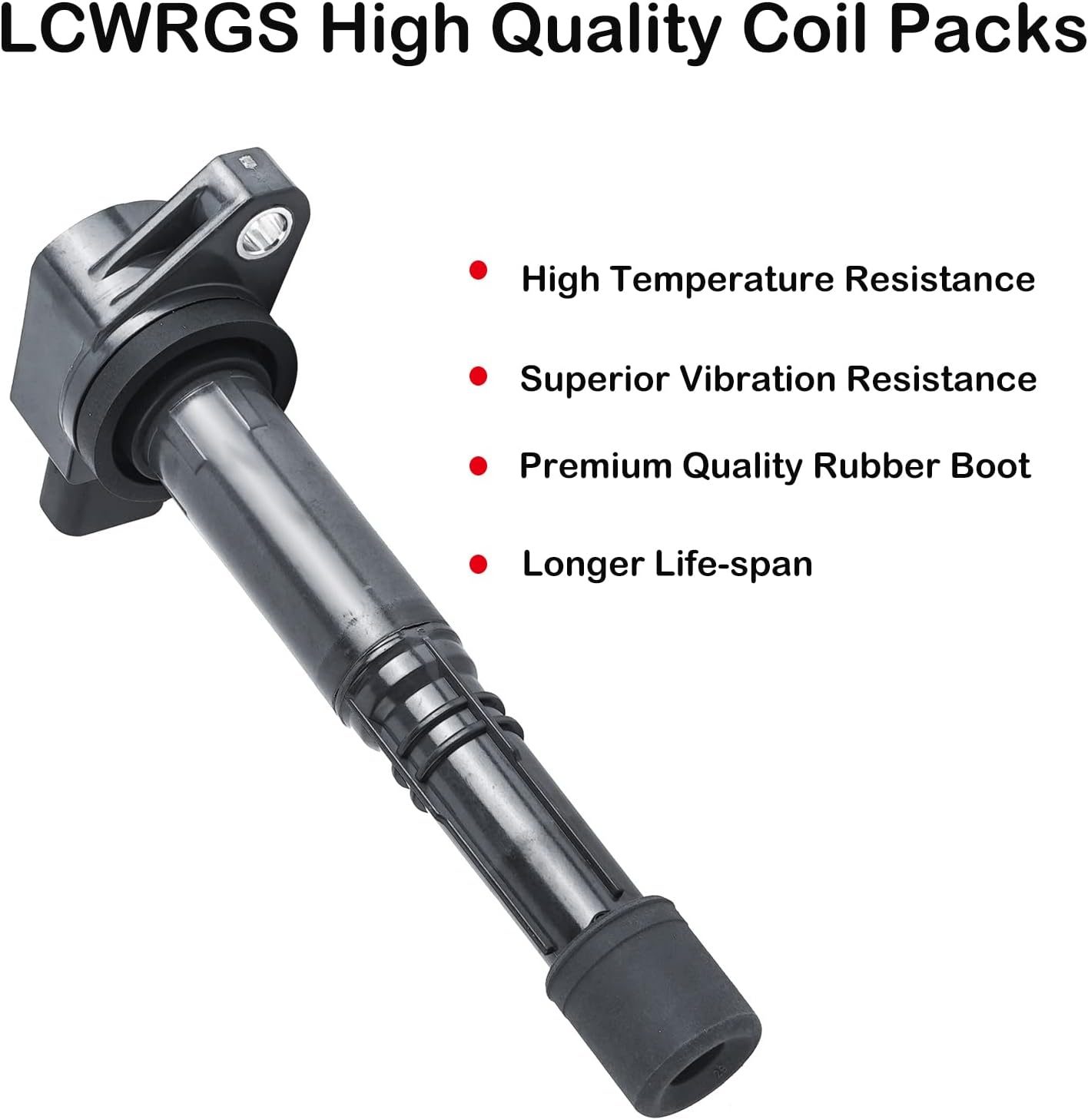 Set of 4 Ignition Coil Pack Fits for L4 2.4 2.0 2002 2003 2004 2005 2006 2007 2008 2009 Honda CRV Accord Civic SI Element S2000 Acura RSX CSX Coil Pack Replaces UF311 UF583 C1382 image number 6