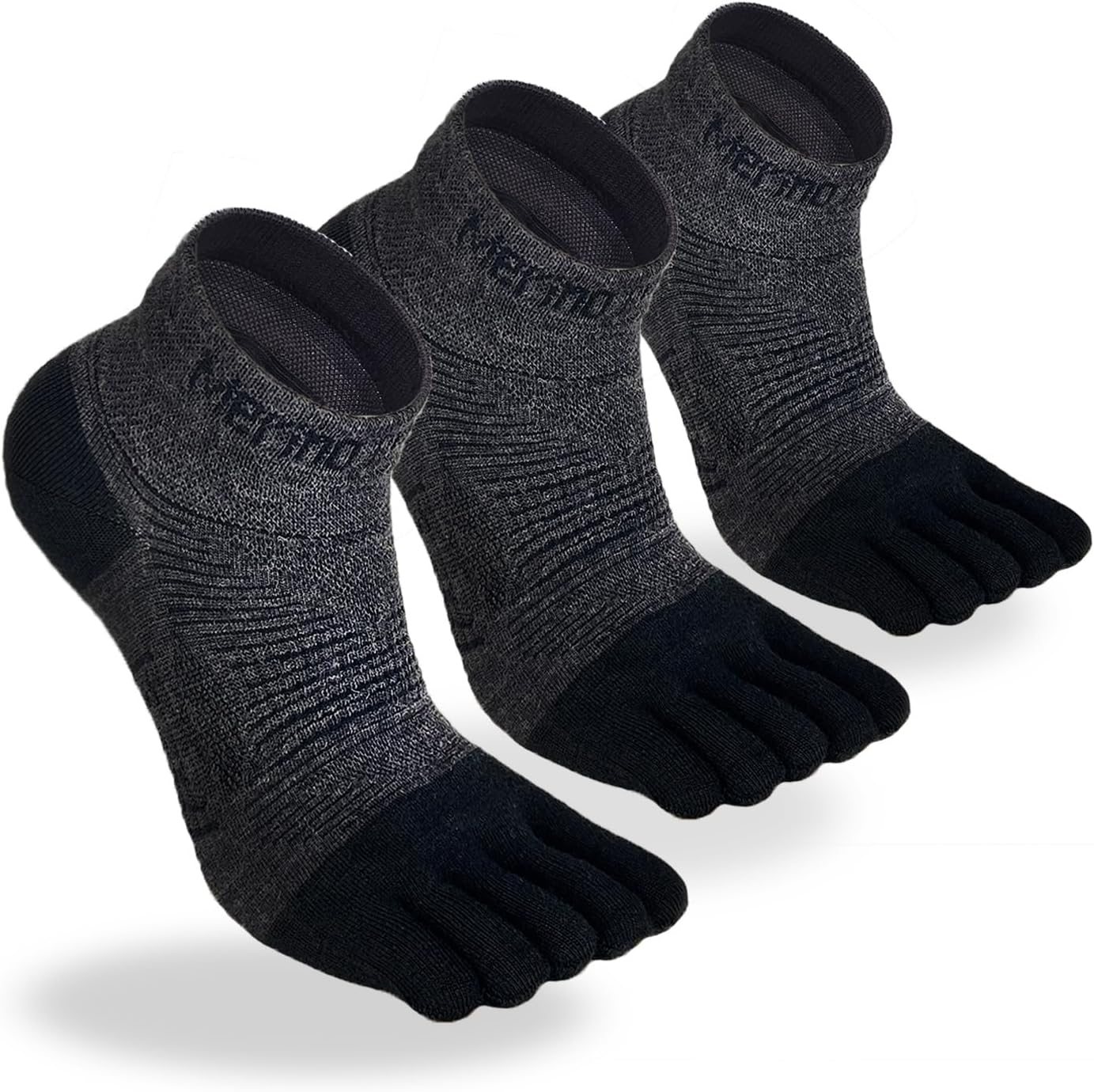 Merino Protect Merino Wool Toe Socks for Men&Women Hiking Socks Odor Resistant Crew Running Socks