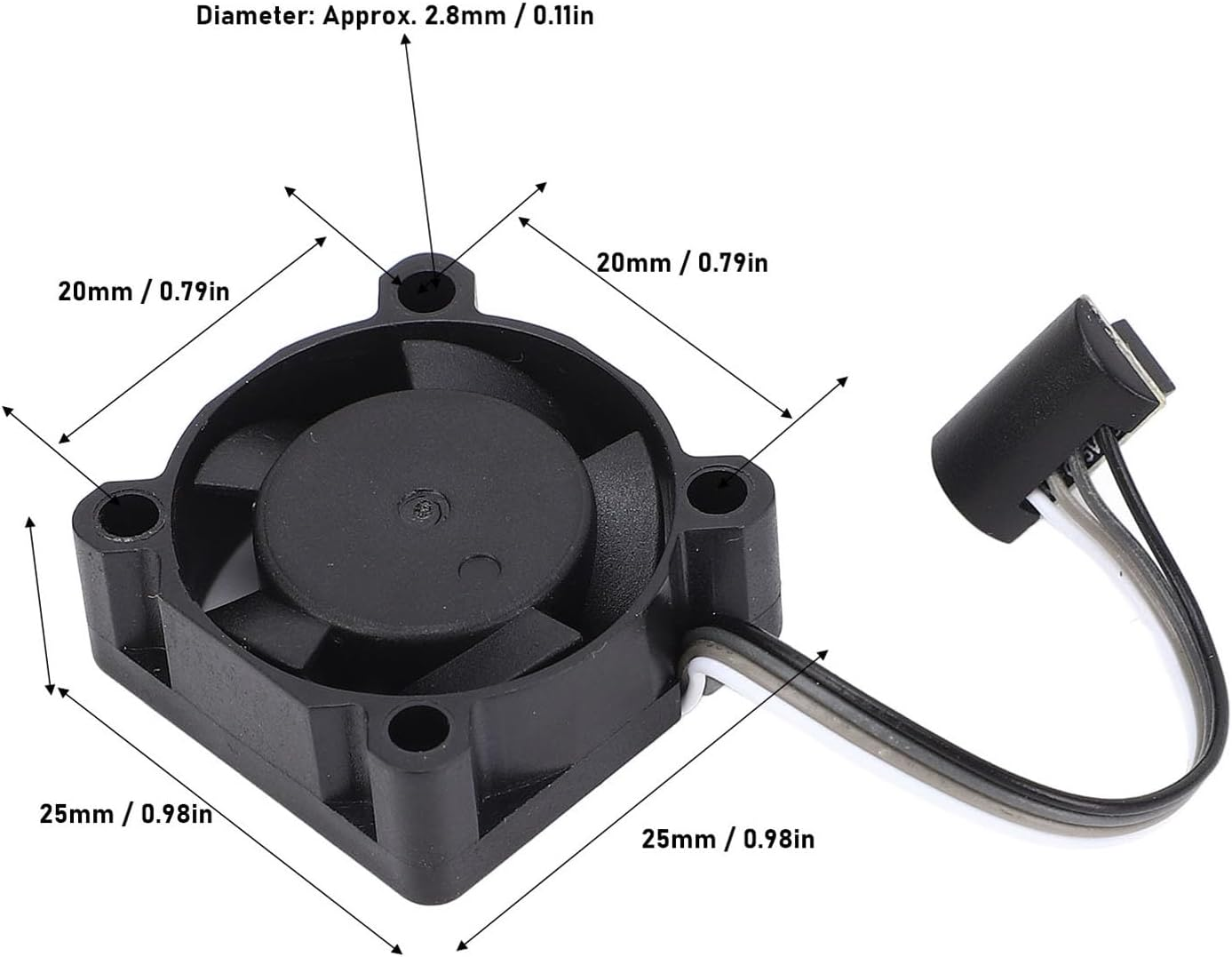 Hotend Kit for Lab P1P P1S 3D Printer, 0.2Mm Hardened Steel Nozzle Extruder Hot End with 2510 Fan, Heat Resistant Heating Block for Lab P1P P1S 3D Printer Accessories image number 2