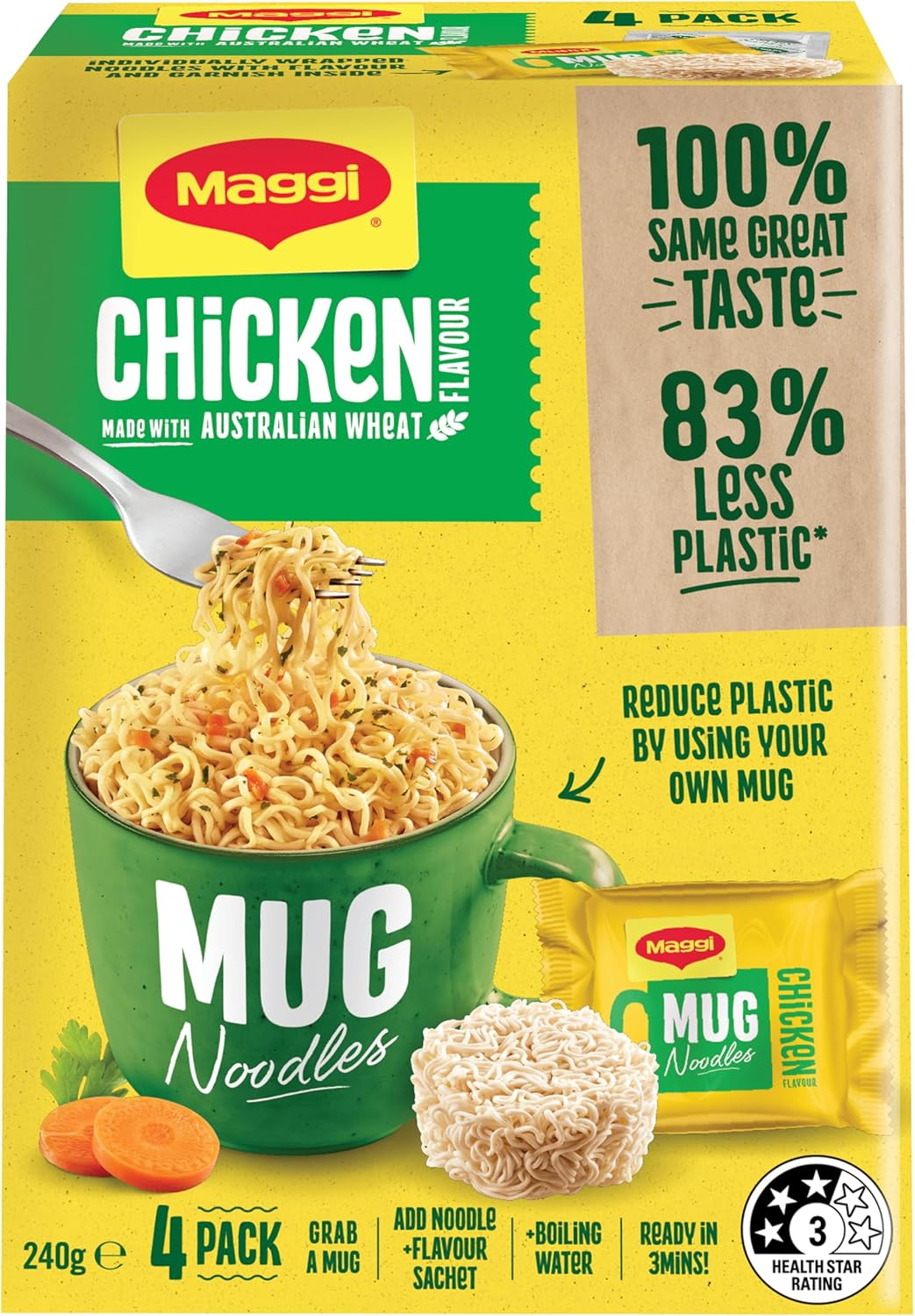 Maggi Chicken Noodles Mug 60 G (Pack of 4X4) image number 2
