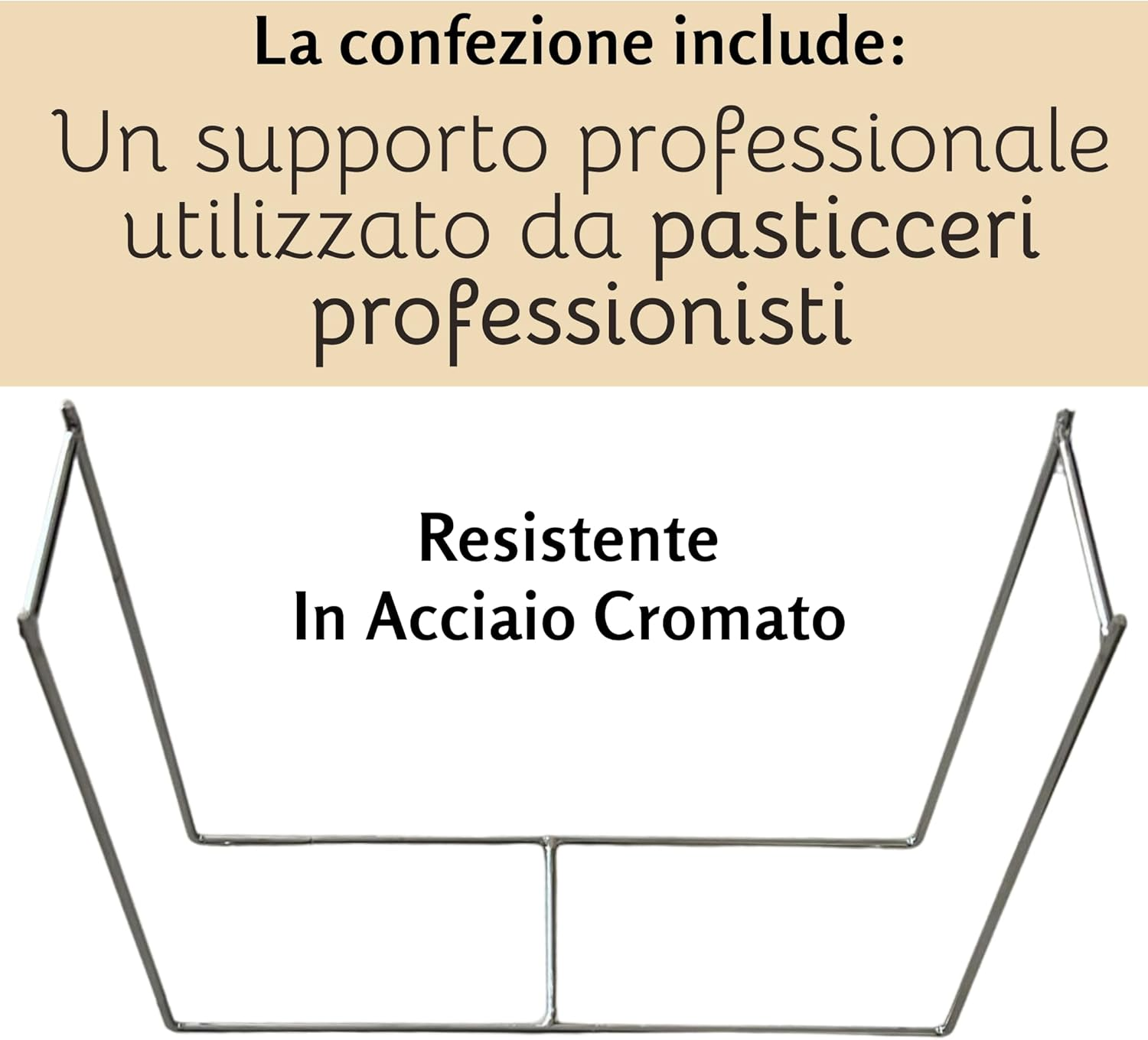 Panettone Needles, Pigeon and Other Yeasts up to 1 Kg, Panettone Iron Made of Chrome Plated Steel, Easy to Use, 28 X 8 X 23 Cm, for Use with Panettone Fork image number 4
