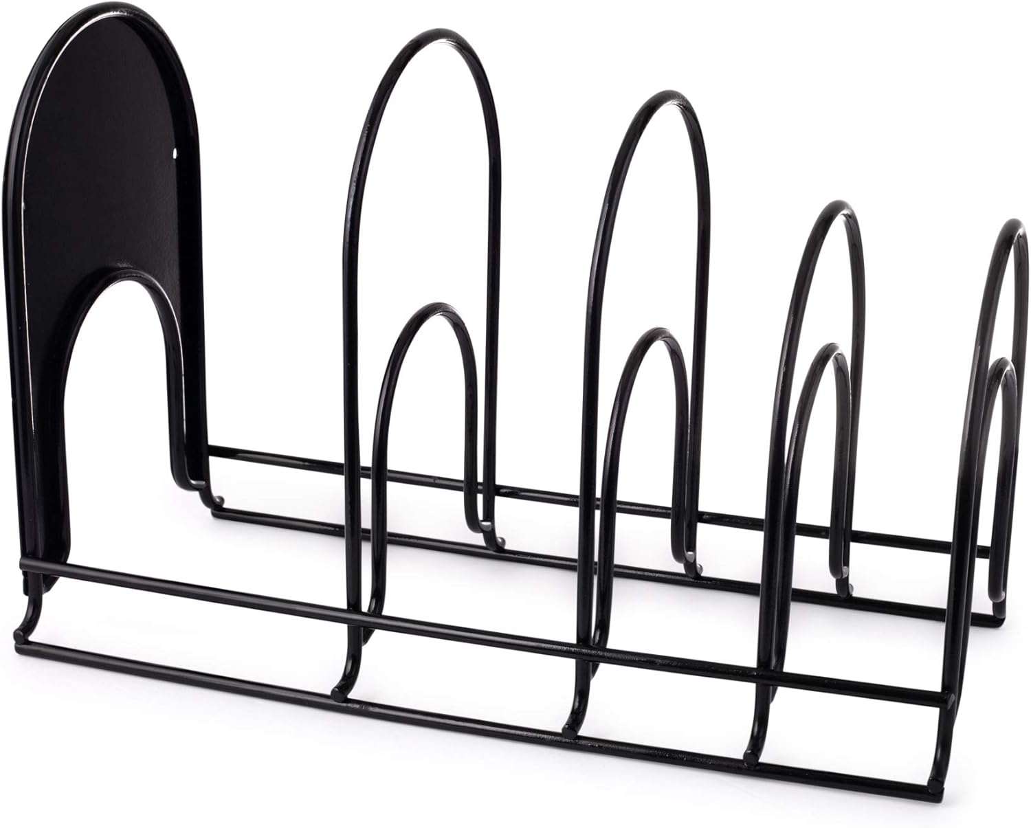 Heavy Duty Pan Organizer, Extra Large 5 Tier Rack - Holds a Dutch Oven - Durable Steel Construction - Space Saving Kitchen Storage - No Assembly Required - Black. 15-Inch