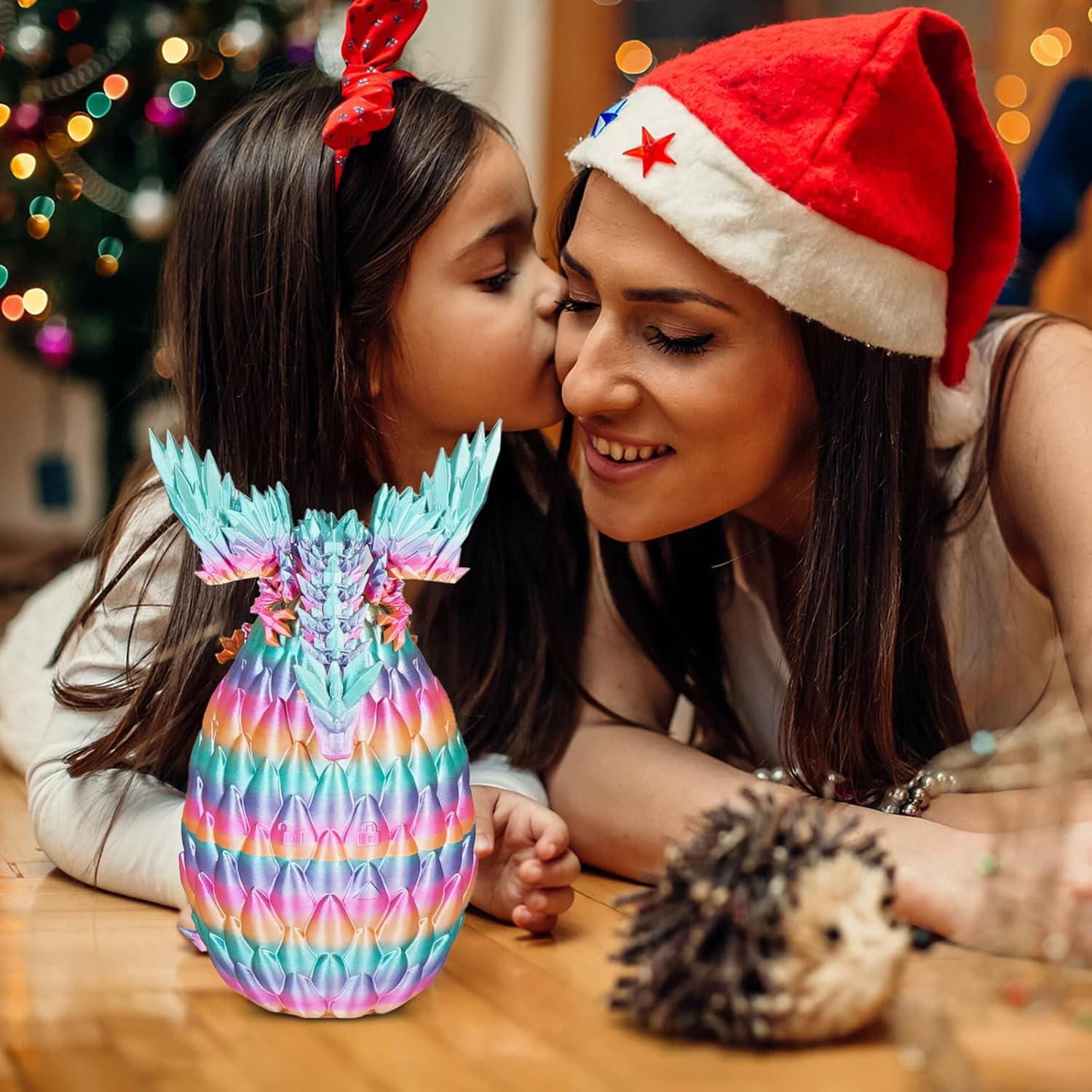 Flying Dragon Eggs, 3D Printed Dragon Egg with Articulated Dragon Inside, Toys for Kids, Home Decor, Creative Ornaments, Birthday Gifts for Kids(Rainbow,Medium) image number 6