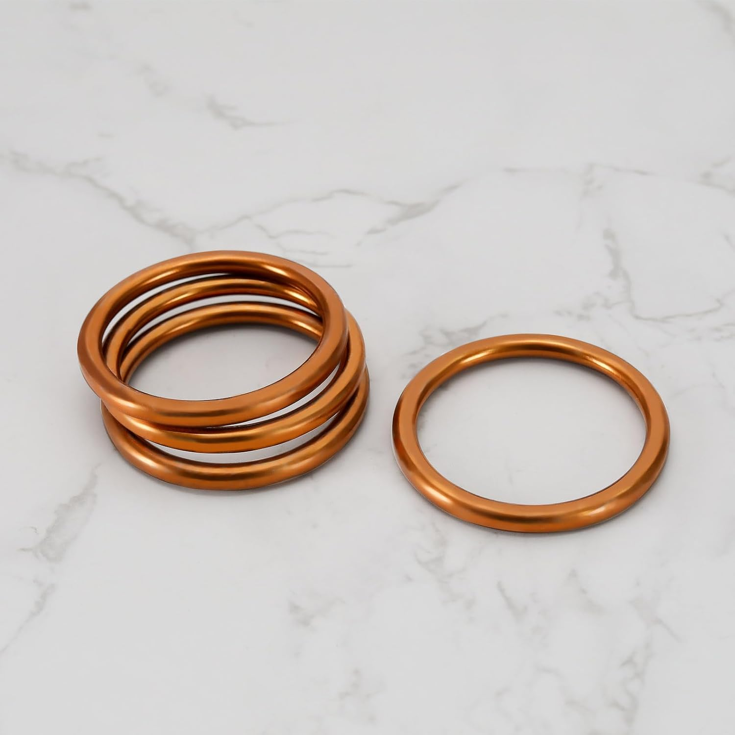 LT Easiyl 10Pcs 43Mm Motorcycle Exhaust Gaskets Compatible with Honda CB 650 F 650 FA Motorcycle Exhaust Muffler Gasket Exhaust Pipe O-Ring Washer Seal Ring image number 4