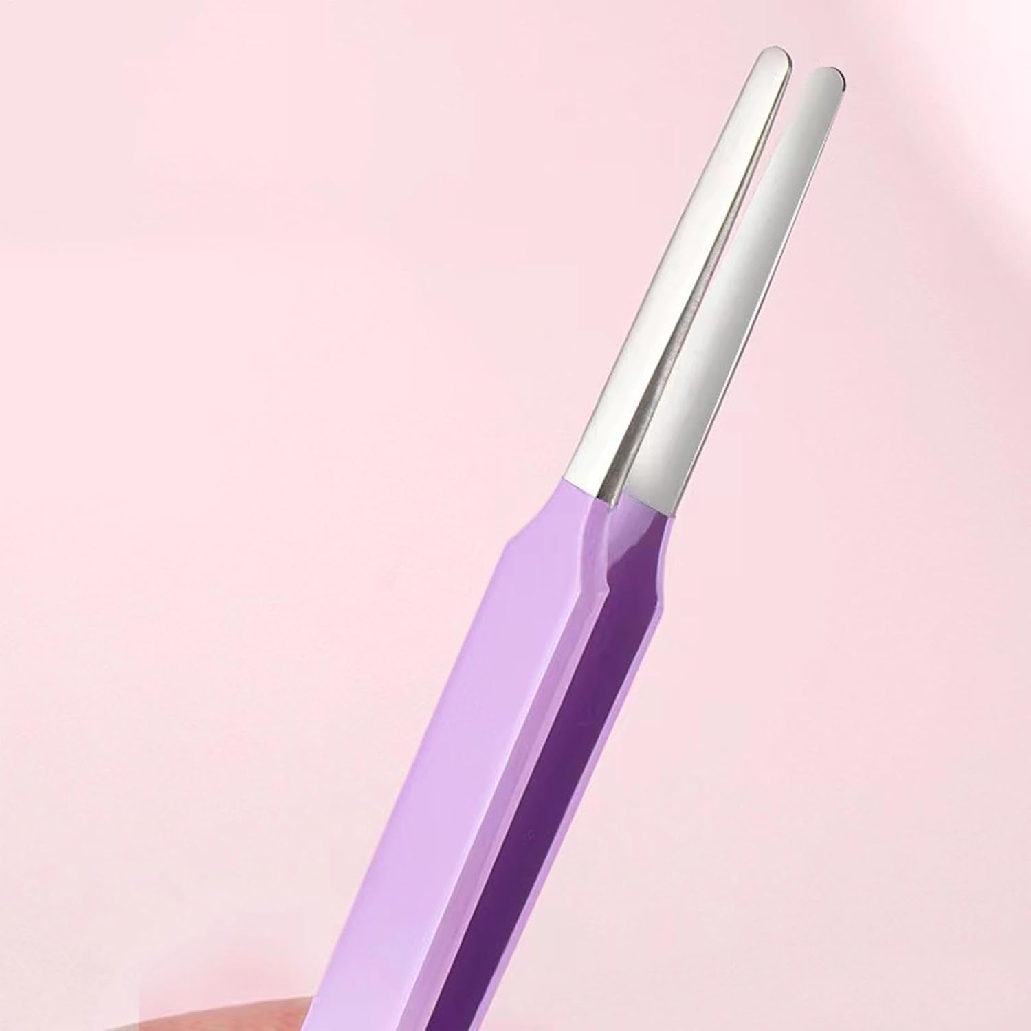 Lash Tweezers for Eyelash Extensions,Precision Eyelash Curlers Stainless Steel Lash Applicator | Professional Beauty Tools Cluster Remover Clip for Soldering - Purple image number 2