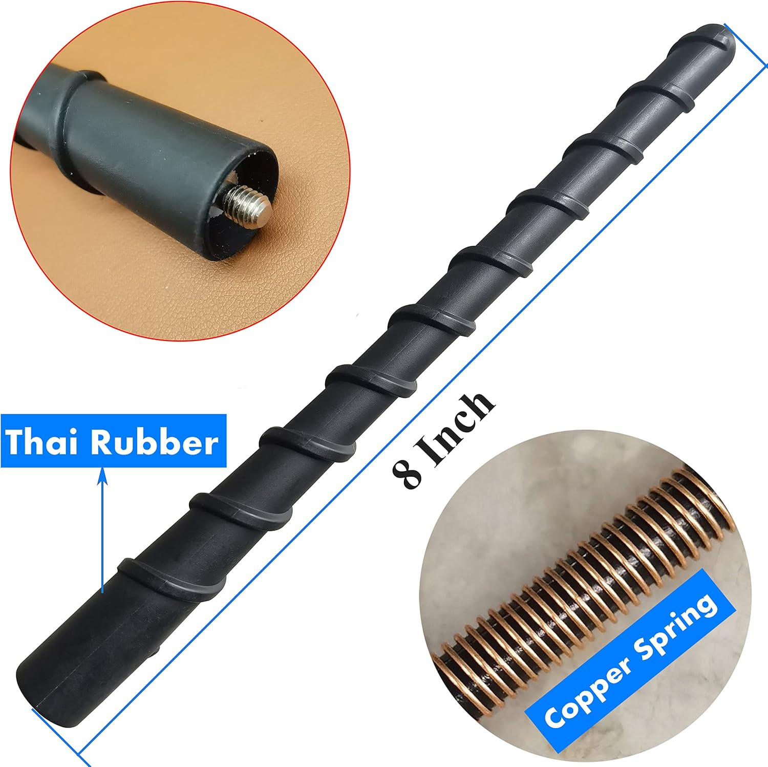 Jeep Liberty 8 Inch Flexible Rubber Antenna Replacement (2008-2010)