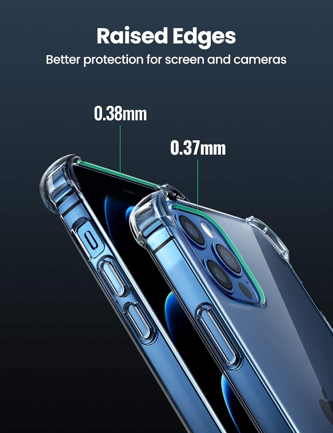 UGREEN 20441 Protective Case for Iphone 12 6.1-Inch (Clear) (V28-ACBUGN20441) image number 2