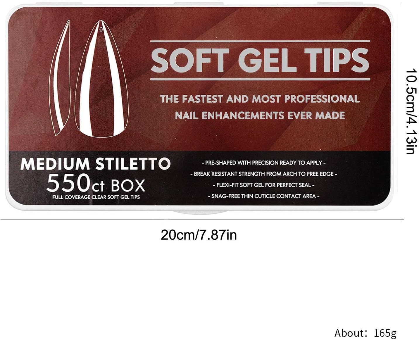 Medium Coffin Fake Nails, Short Coffin Press Nails Pre-Shape Short Coffin Gel Nail Tips | False Coffin Nails Clear Acrylic Gelly Tips for Mother Day Press Nail