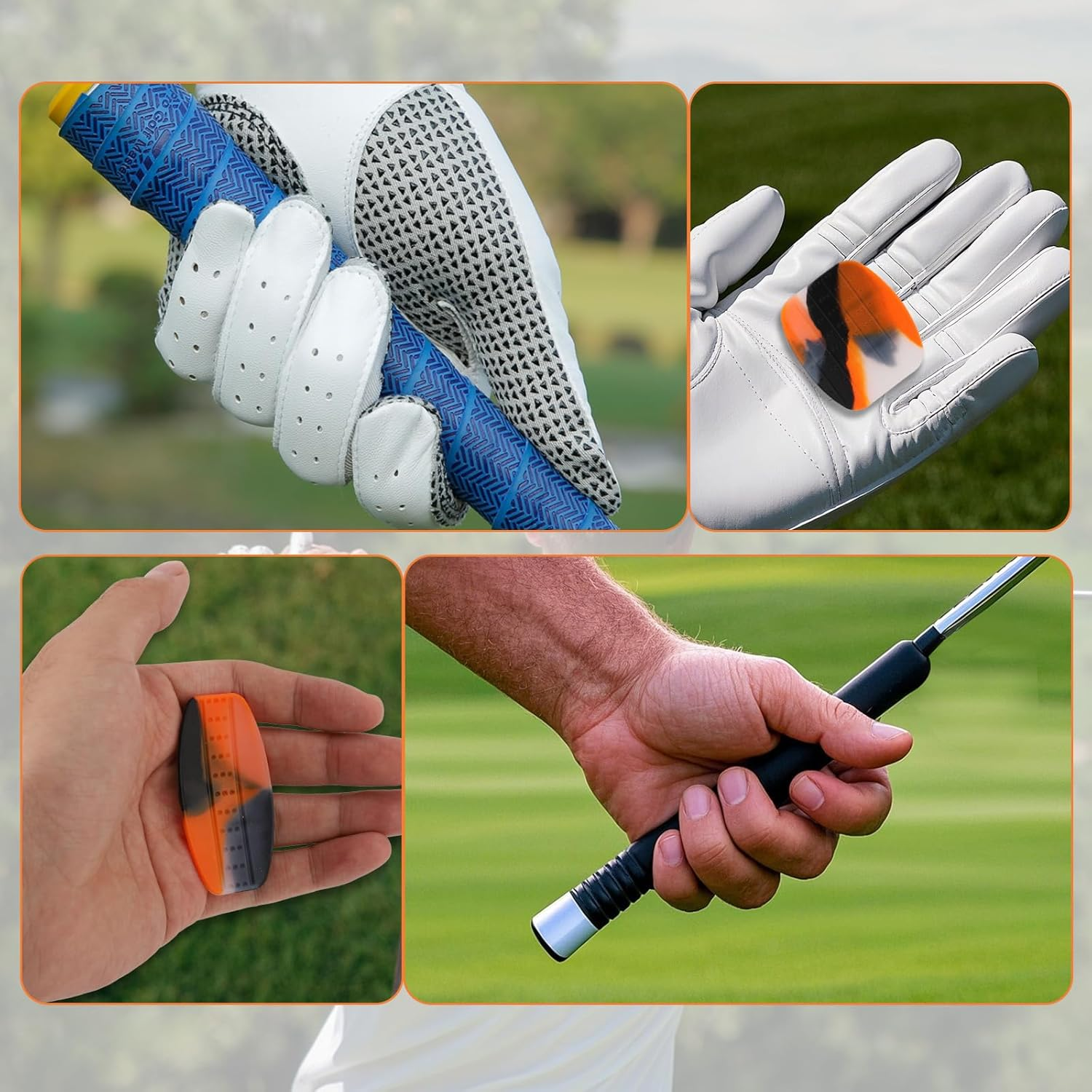 Lyreh 2Pcs T-Grip Golf Trainer, Anti-Slip Silicone Grip Golf Club Training Aid Practical Swing Practice Accessory for Golfers of All Skill Levels image number 1