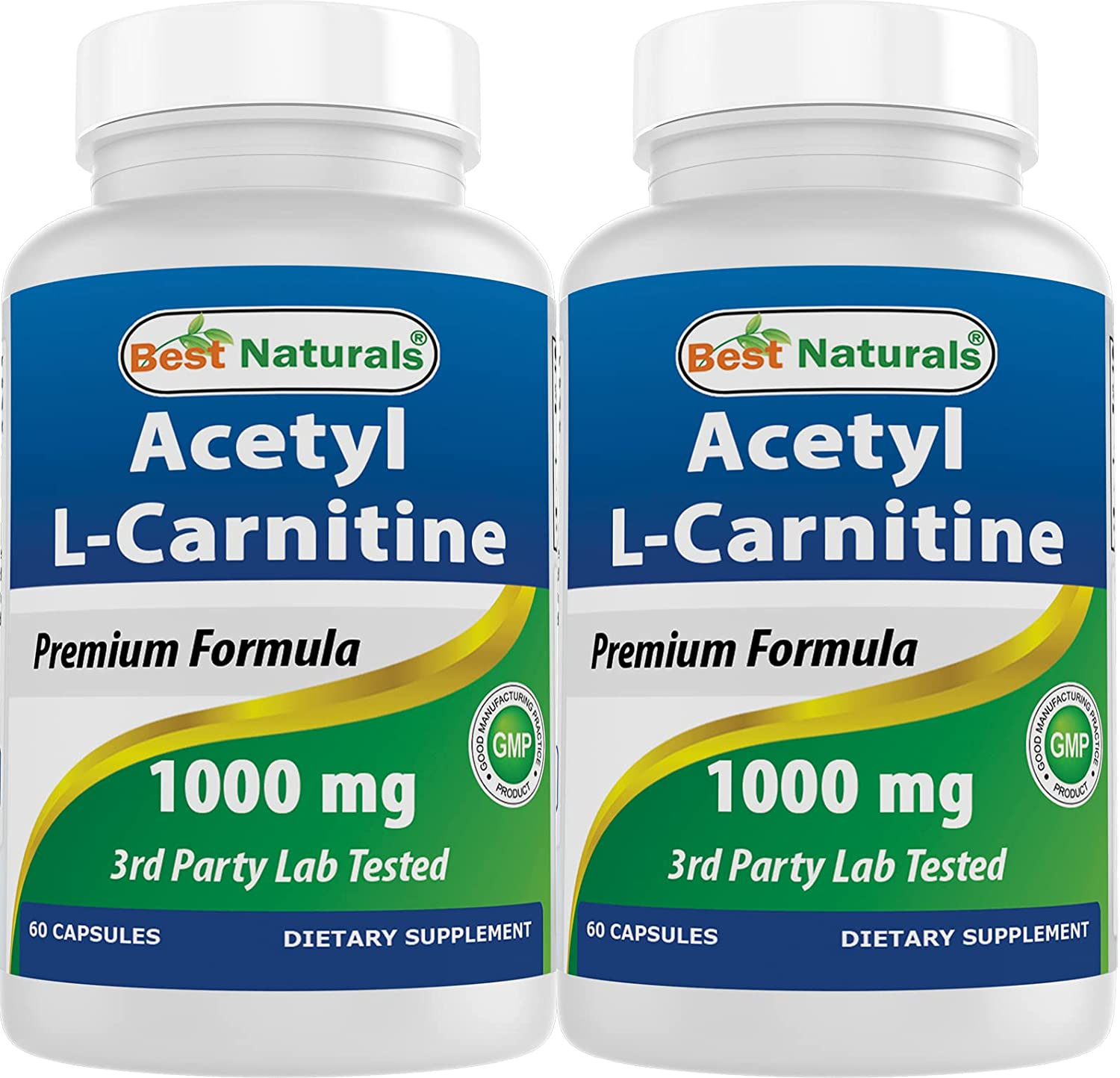 Best Naturals Acetyl L-Carnitine 1000 Mg 60 Capsules (60 Count (Pack of 2)) image number 6