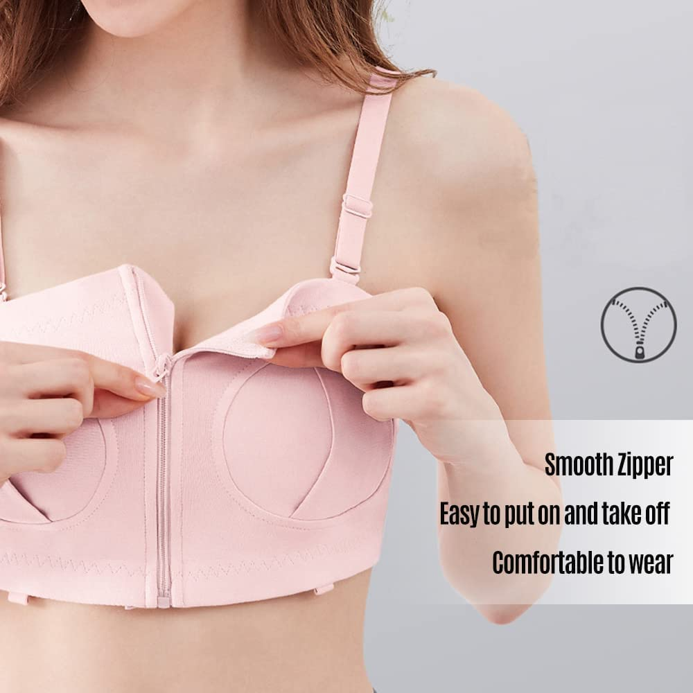 Hands Free Pumping Bra Adjustable Cotton Breast Pump Bra No Steel Ring Nursing Bra image number 2
