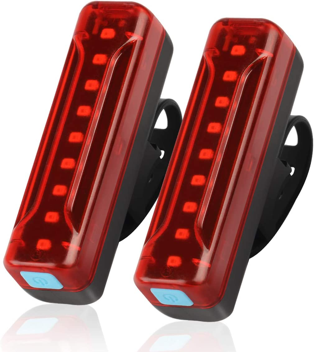Ovetour USB Rechargeable Bike Tail Light 2 Pack,1200Mah Runtime 50 Hours,Ultra Bright LED Bike Rear Light,5 Light Mode Options,Ipx5 Waterproof(2 USB Cables Included) image number 6