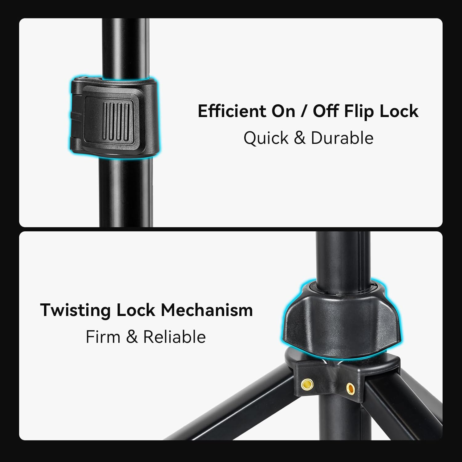 SMALLRIG 78.7"/ 200Cm Light Stand Photography Tripod, Max Load 4Kg, Compact Lightstand for Reflector, Ring/Cob Light, Small Softbox, Umbrellas, Folded Size 22"/ 56Cm RA-S200-4379 image number 4