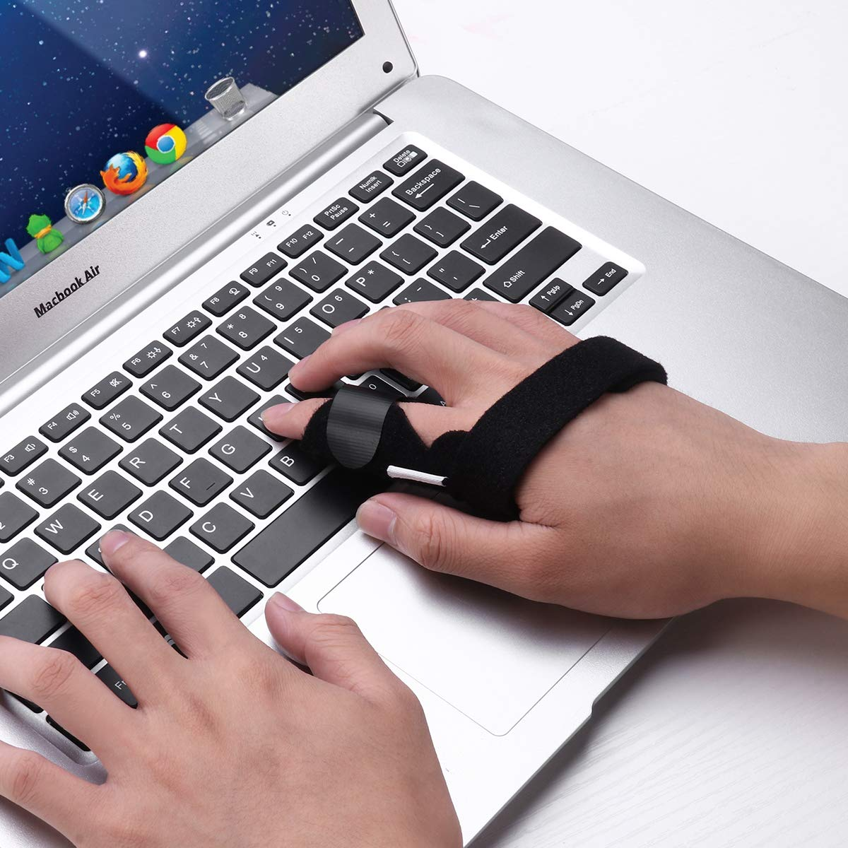 Splint Built-In Aluminium Support Adjustable Brace for (Black) image number 5