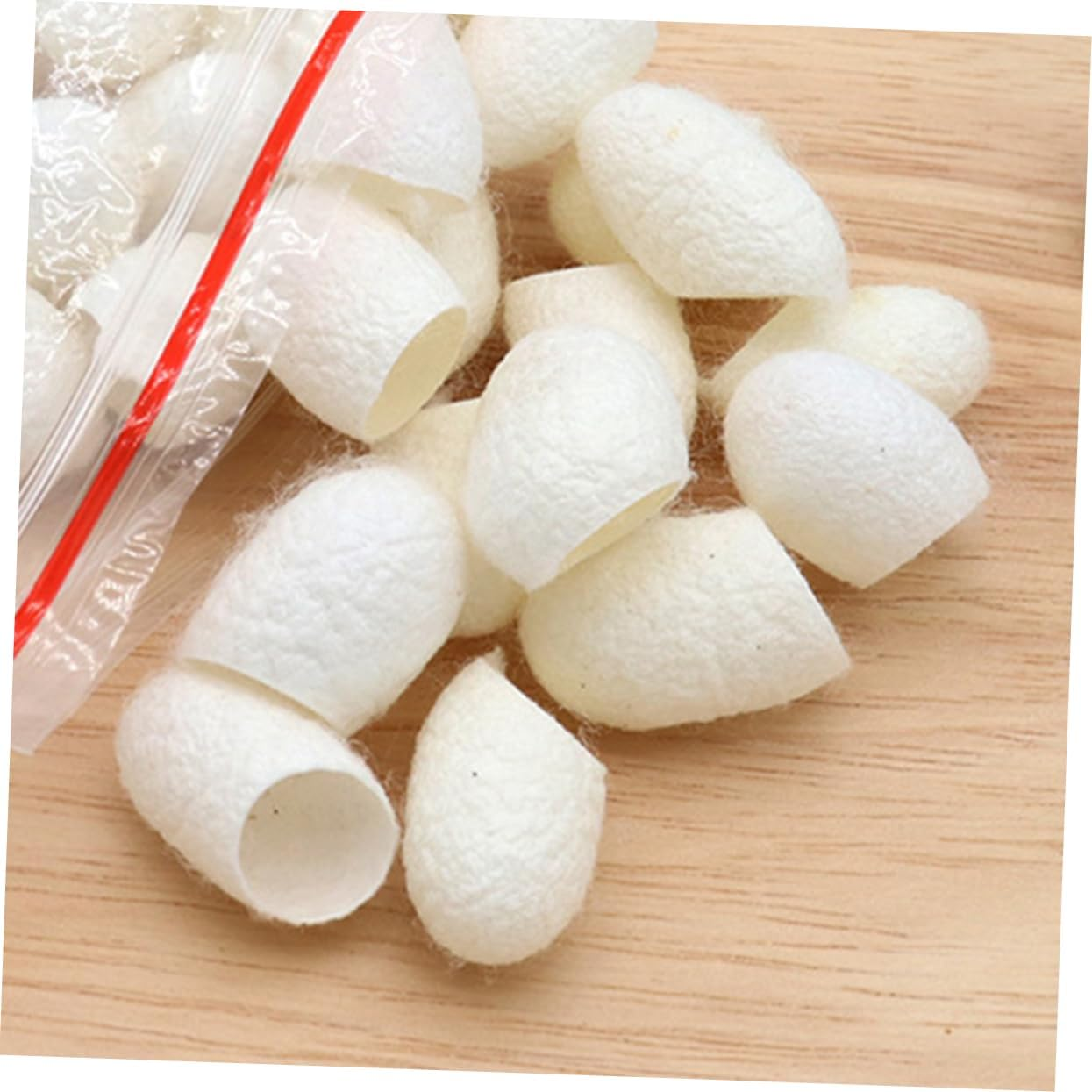 Healvian 20Pcs Silkworm Face Cleaning Supplies Exfoliating Balls Natural for Sensitive Skin image number 6