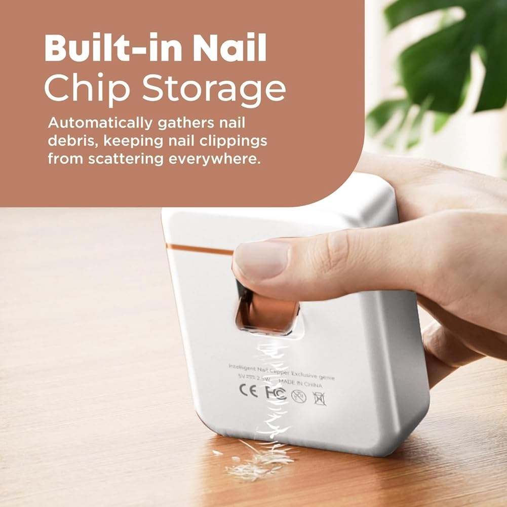 Xelea Automatic Electric Nail Clipper Trimmer Rechargeable Battery for Women Men Mom Her Kids image number 3