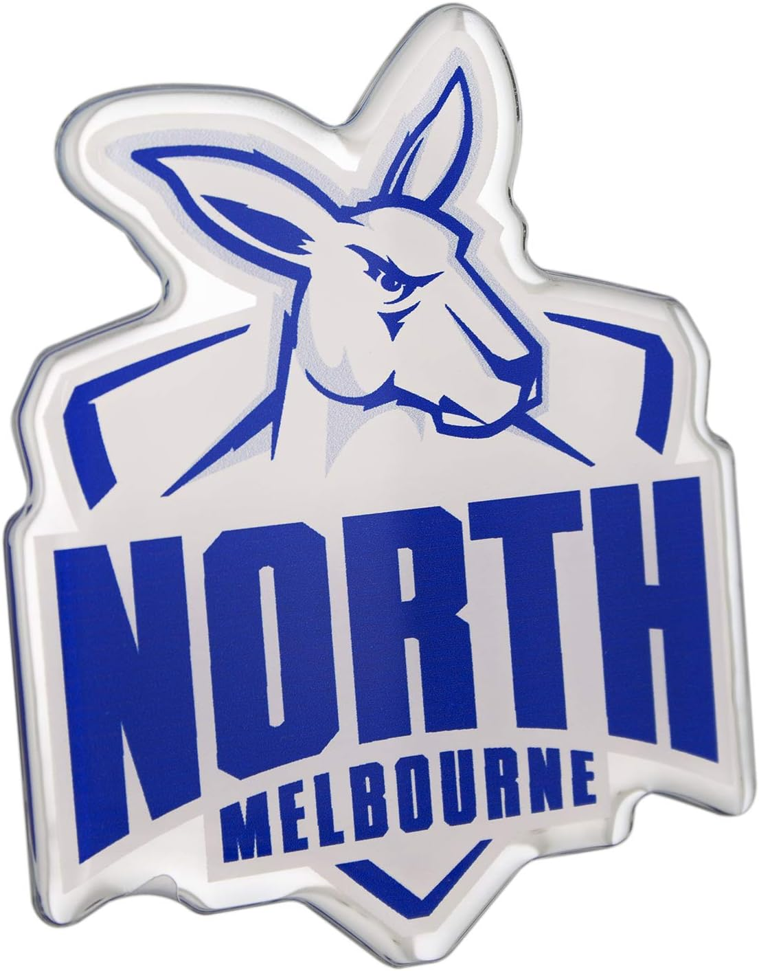 Fan Emblems AFL North Melbourne Kangaroos Lensed Chrome Supporter Logo Decal image number 1