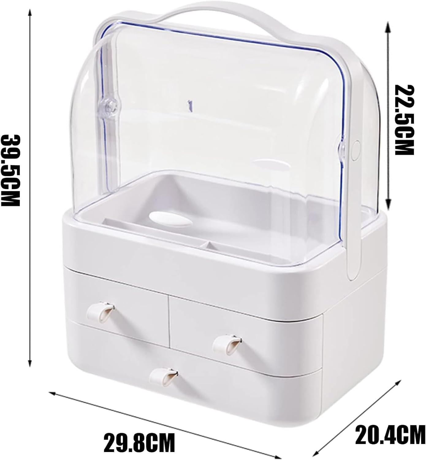 Makeup Organizer for Vanity, Make up Organizers and Storage, Cosmetics Skincare Organizers with Lid and Drawers, Dust Proof Drawers,Great for Bathroom Countertop Bedroom Dresser image number 1