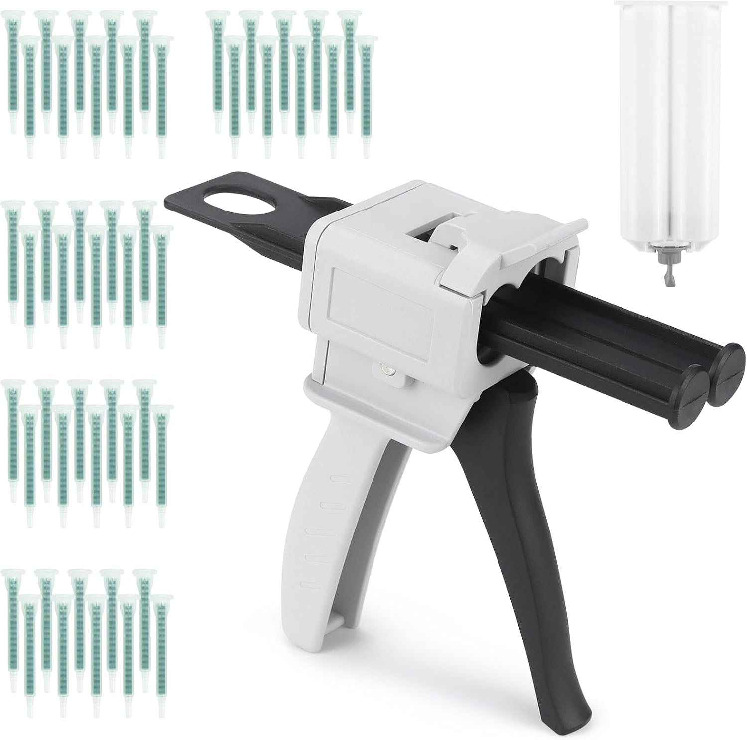 50 Ml AB Epoxy Glue Gun Handle Glue Mixed Dosing Gun for Mixing (2 Components 1:1 50 Ml) image number 1