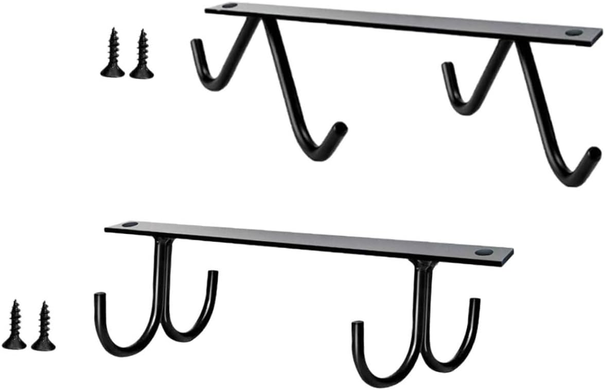 UTHCLO 2Set Metal Mug Rack under Cabinet Cup Drying Hanger Delicate Cup Holder for Kitchen Storage Rack Home Accessory