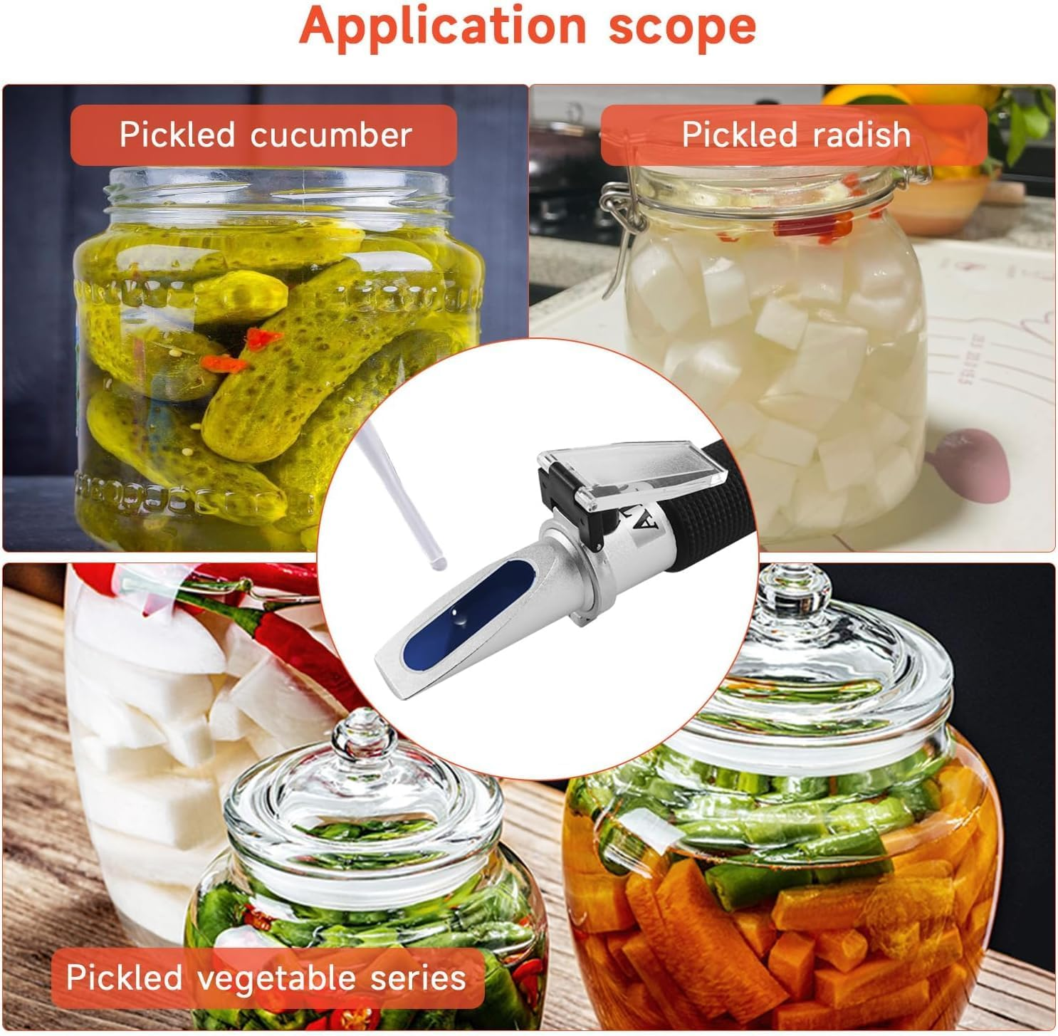 QUMOX 0&ndash;28% Salinity Refractometer with ATC, Optical Salt Meter for Sodium Chloride (Nacl) &ndash; Sea Water, Brine, Pickle, Food Processing &ndash; No Battery Needed, &plusmn;0.2% Accuracy image number 5