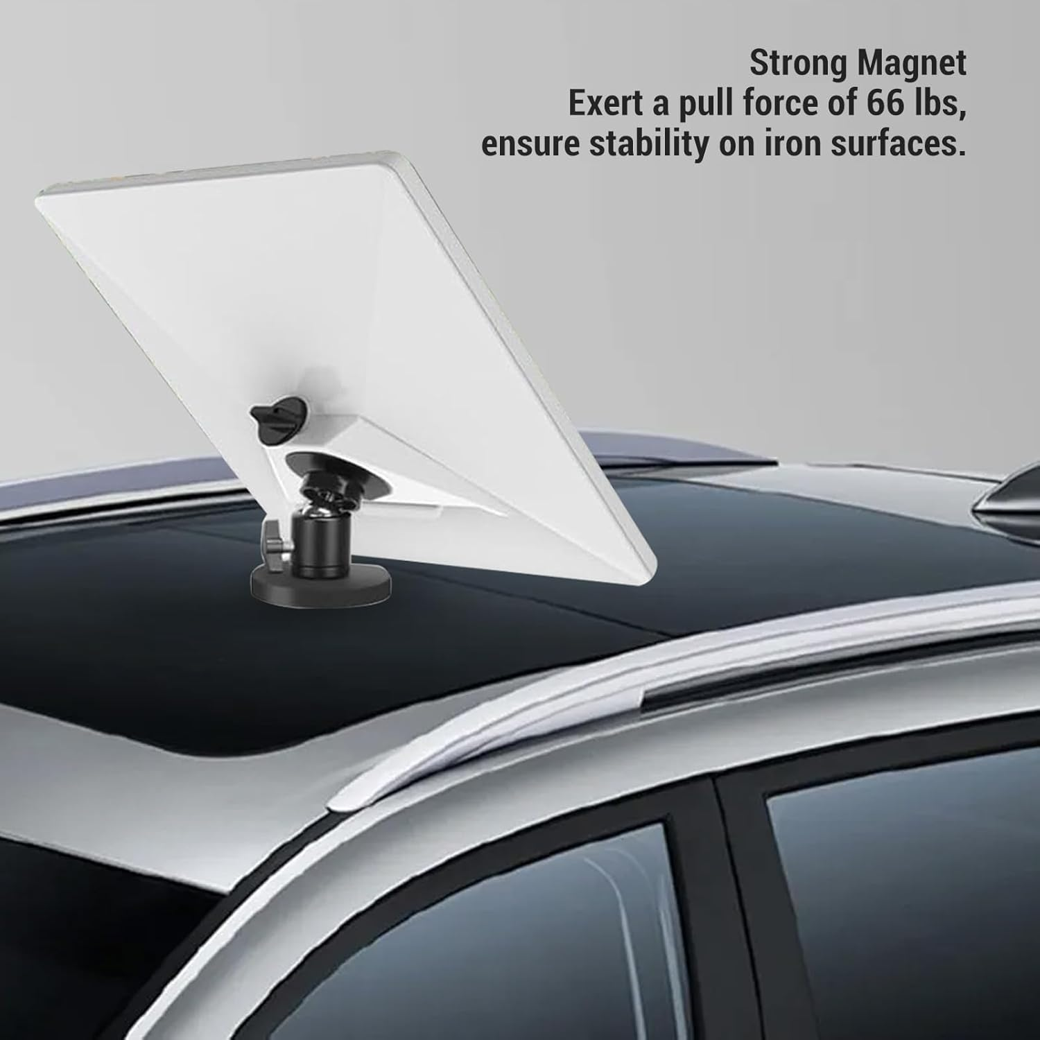 Mini Magnetic Mount, Mini Quick Release Mount, Adjustable Angle Car Roof Mount for Mini, 30KG Strong Suction Magnetic Mounting Bracket for RV Boat Roof image number 2