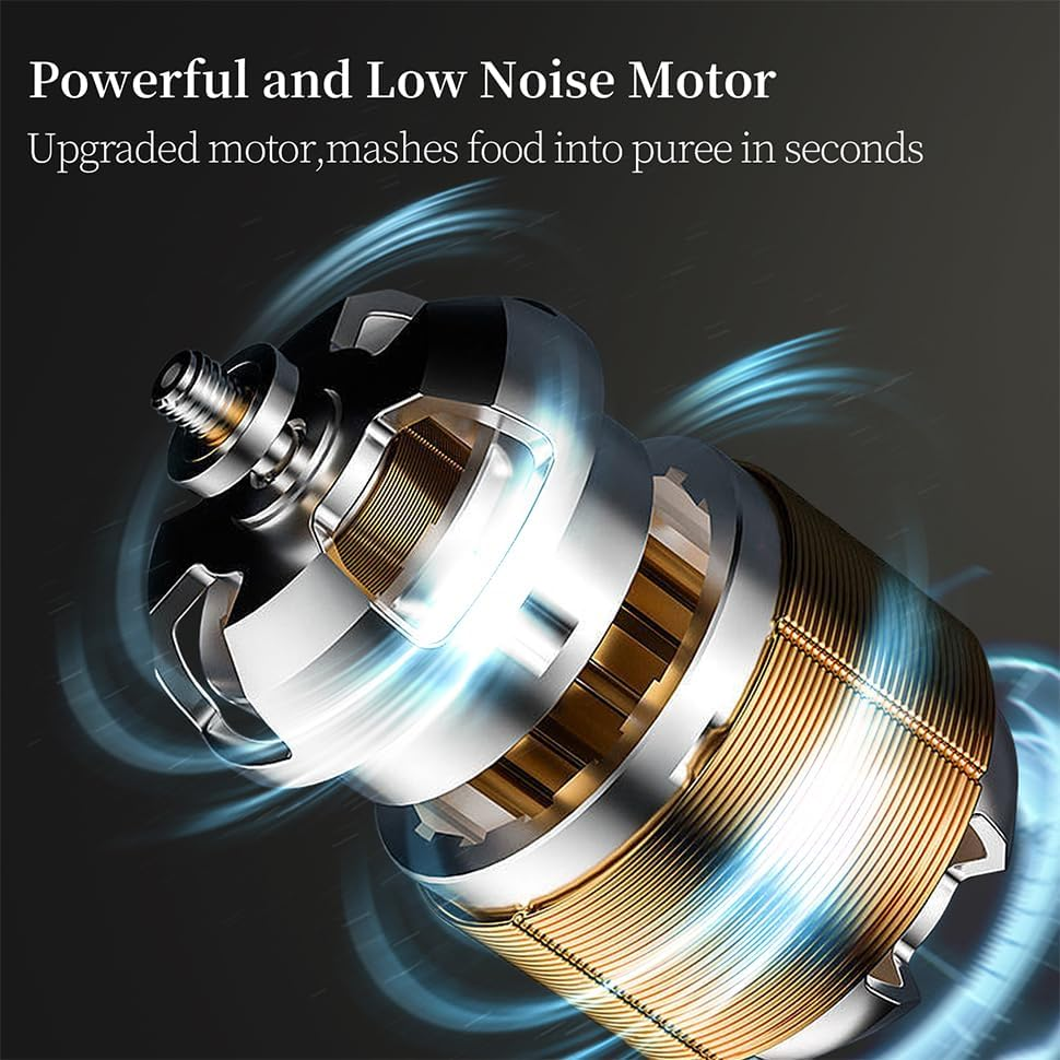 Baby Food Maker Mini Cute and Small Food Processor Puree Blender Grinder Chopper 1.2 Cup Glass Bowl with 6 Blade Electric (Spaceman-White(One Bowl)) image number 6