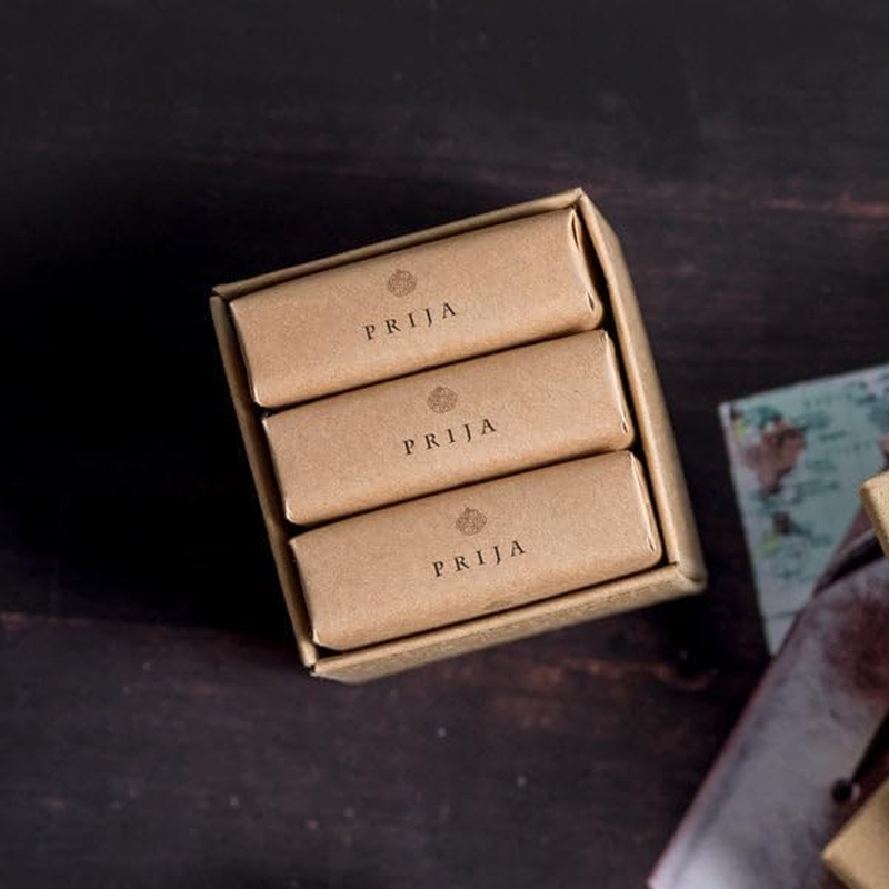 Prija Softening Vegetable Soap Gift Pack for Hand Cleansing and Moisturising, Premium Enriched Hydrating Hand Soap with Vegetable Glycerin in Travel Size 3 X 100G