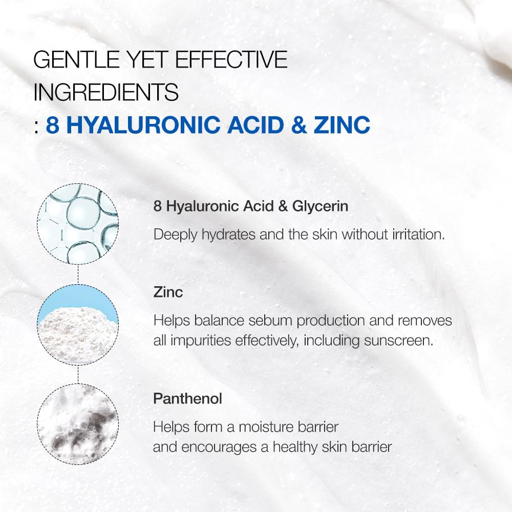 ANUA - 8 Hyaluronic Acid Hydrating Gentle Foaming Cleanser 150Ml image number 3