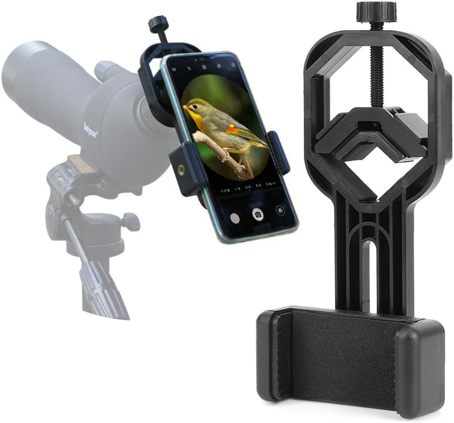 Telescope Phone Adapter,Universal Cell Phone Adapter Mount,Plastic Bracket for Binoculars Monoculars Astronomical Telescopes image number 3