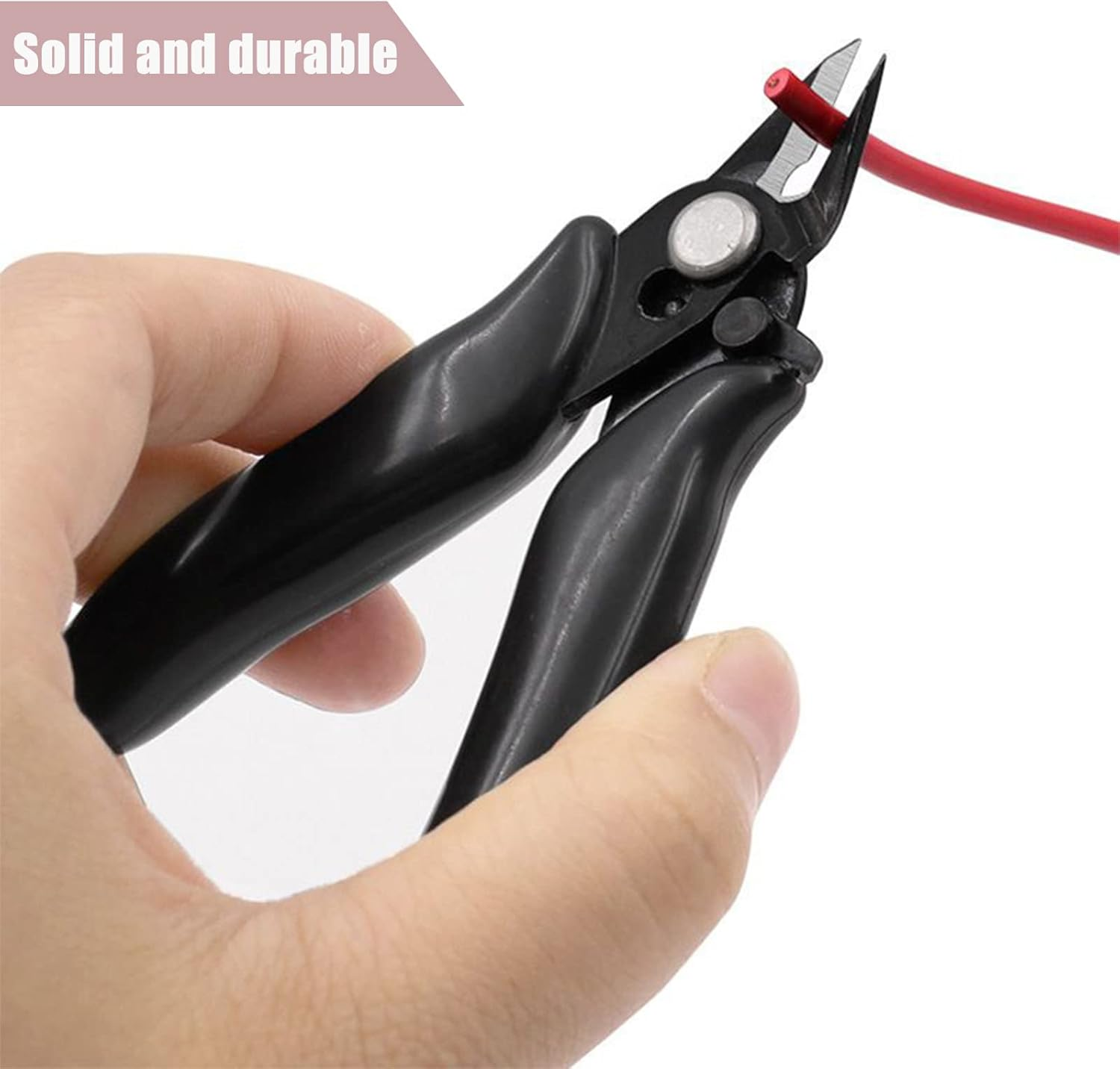 Maizoon 2 Pcs 8.9Cm/3.5Inch Flush Cutter, Micro Precision Wire Pliers with Anti-Slip Handle for Electronics Aluminum Jewelry Making 3D Printing Copper Cables Model