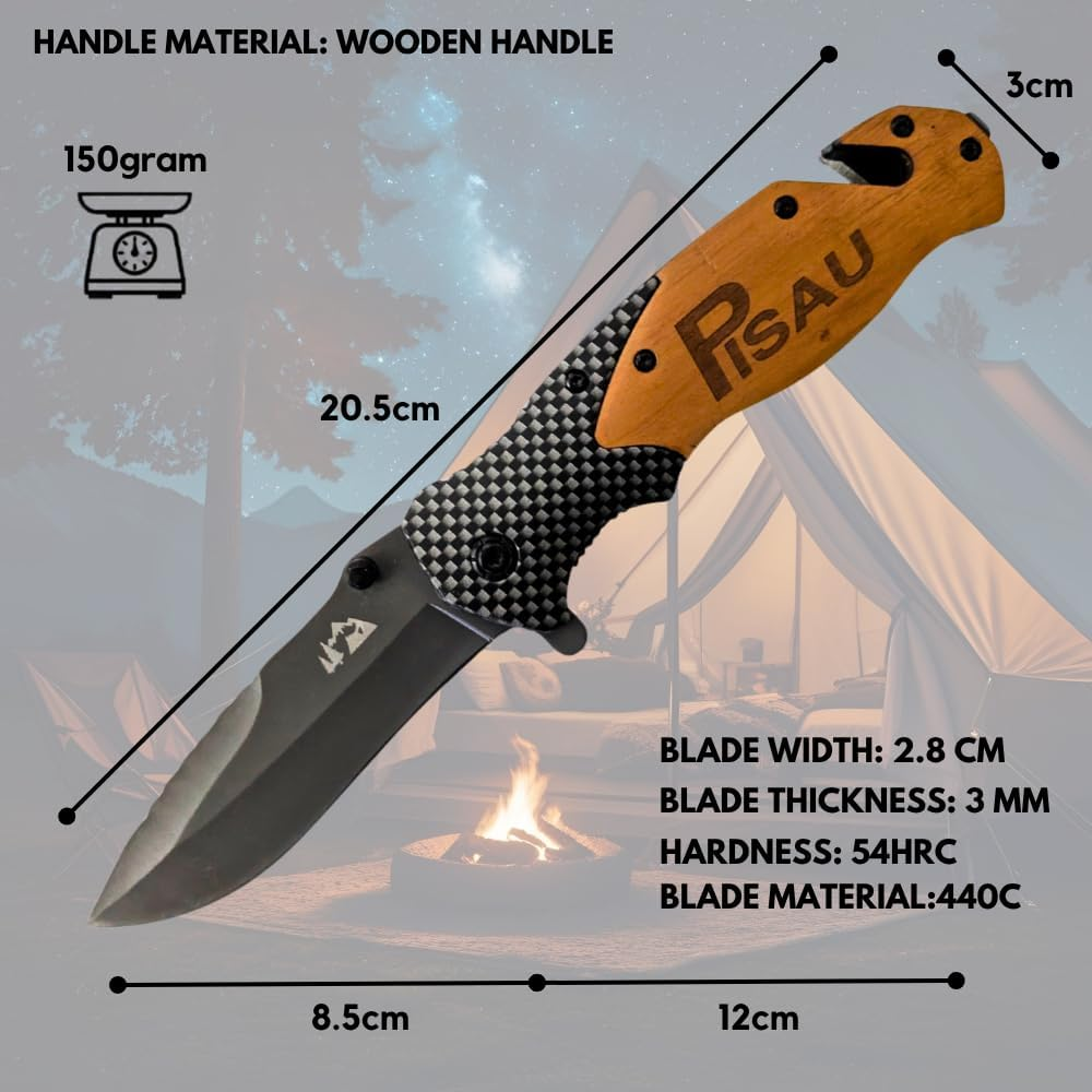 Lightweight Folding Pocket Knife Versatile Tool for Camping, Climbing, Fishing, and Survival image number 2