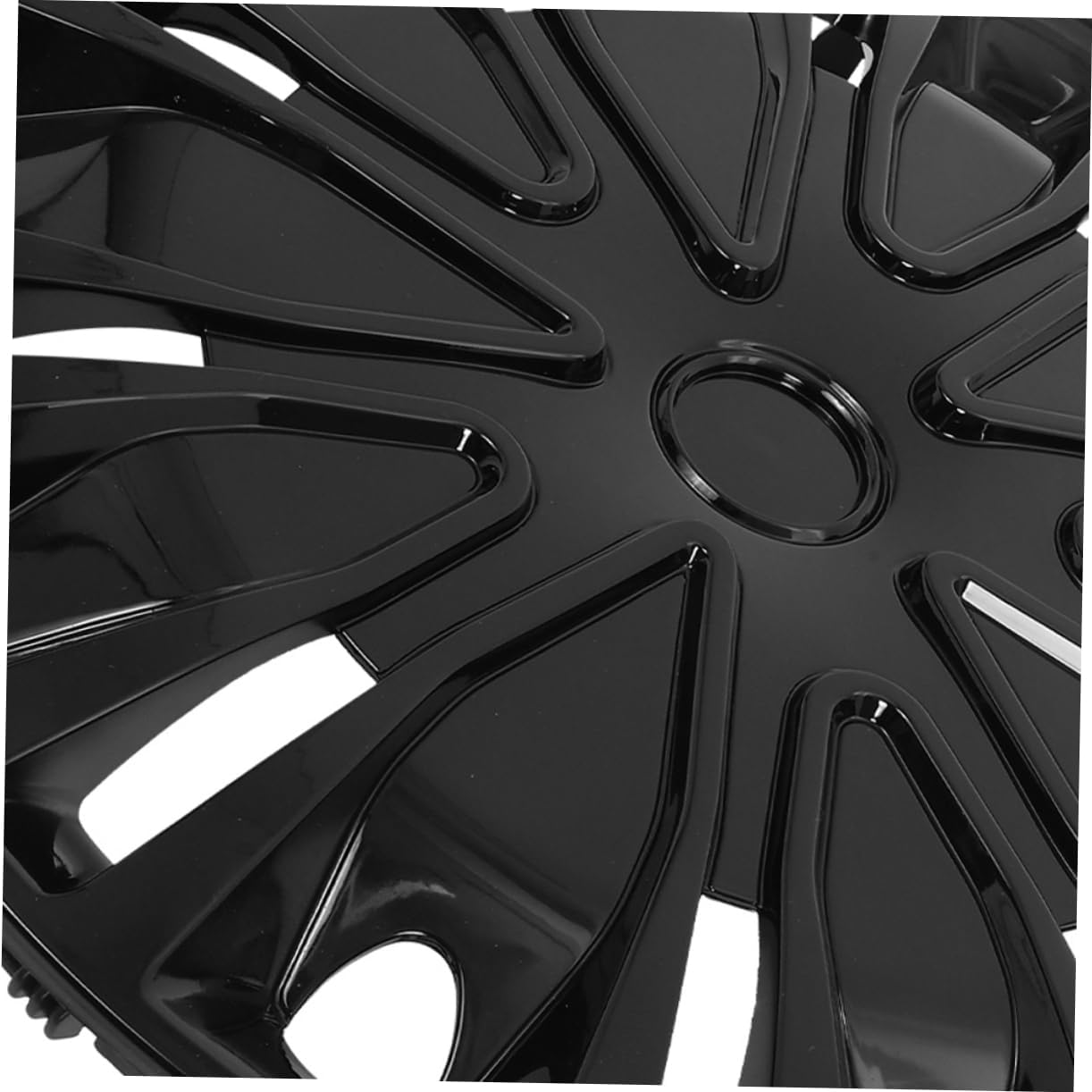 TOGEVAL 15-Inch Decorative Hubcaps Wheel Rim Covers for Cars Universal Automotive Hub Caps Black Full Cover Suitable for Car Repair and Upgrade image number 5