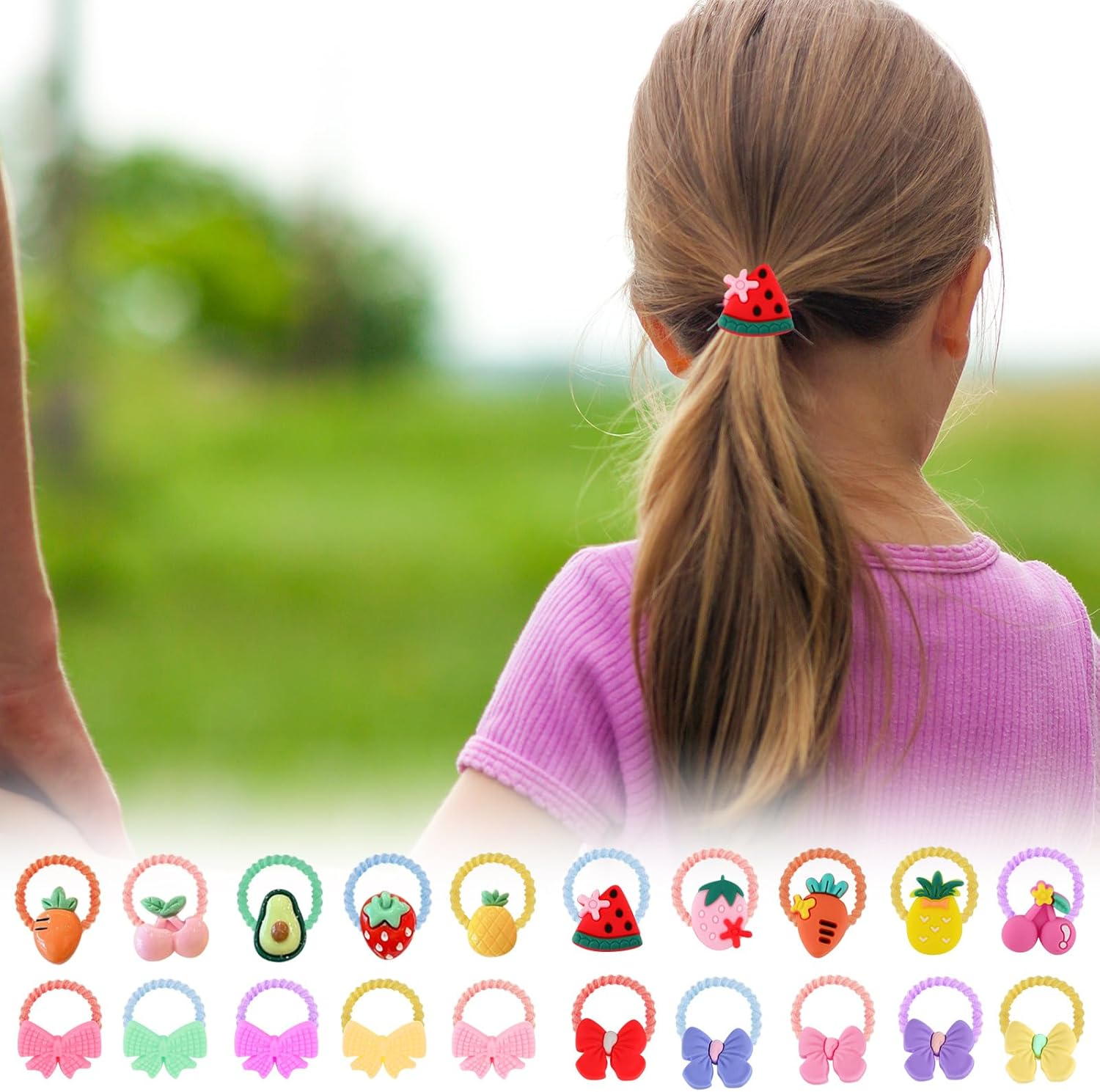 Elastic Hair Bobbles Baby Hair Bobbles Pack of 100 Hair Bobbles with Coloured Hairline Equipped as a Decorator with Faded Hair image number 4