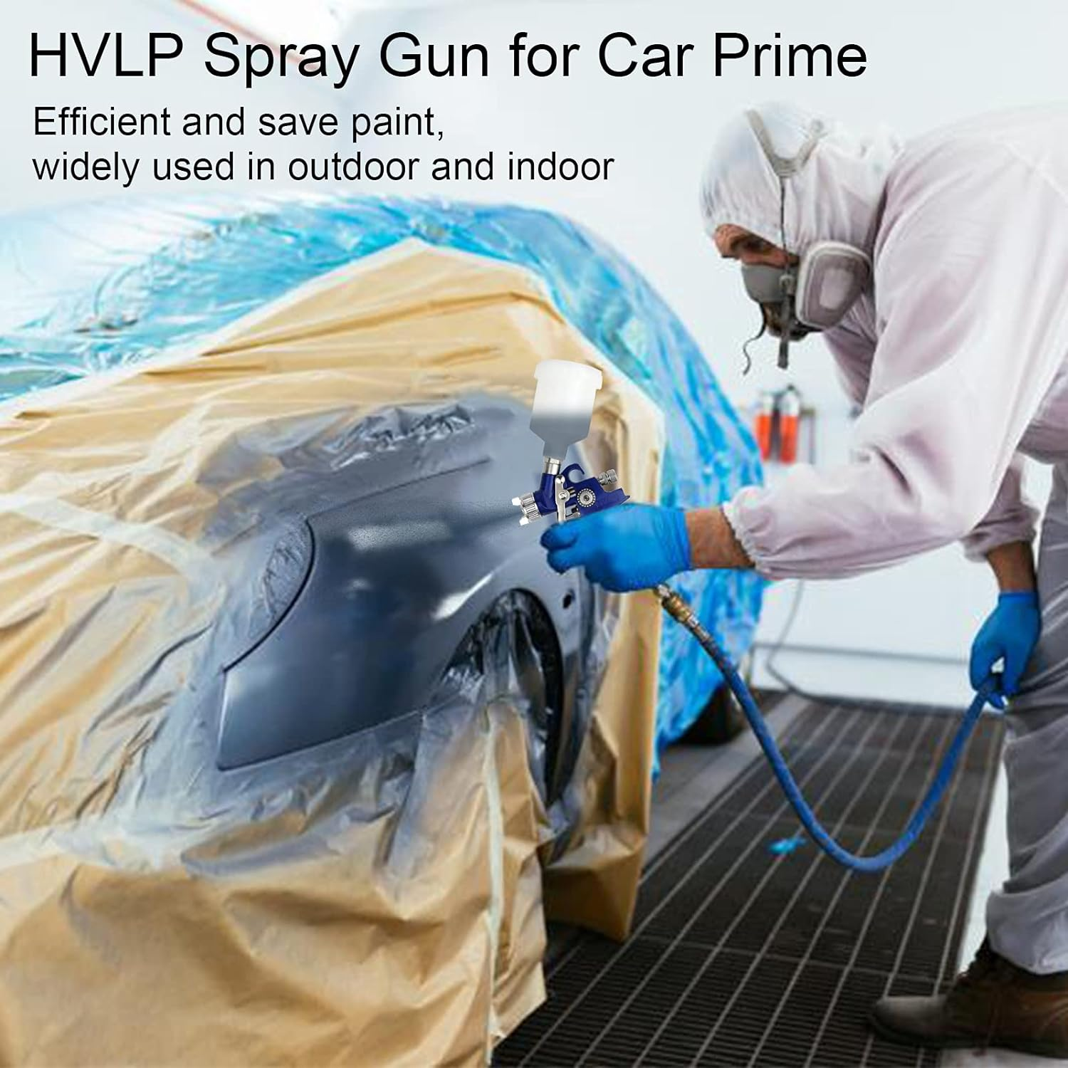 Tosucs HVLP Spray Gun with 1.0Mm Tip Air Spray Gun for Car Spraying Gravity Feed Paint Gun for Car Prime,Furniture Surface Spraying,Wall Painting Include 125Ml Capacity Cup image number 2