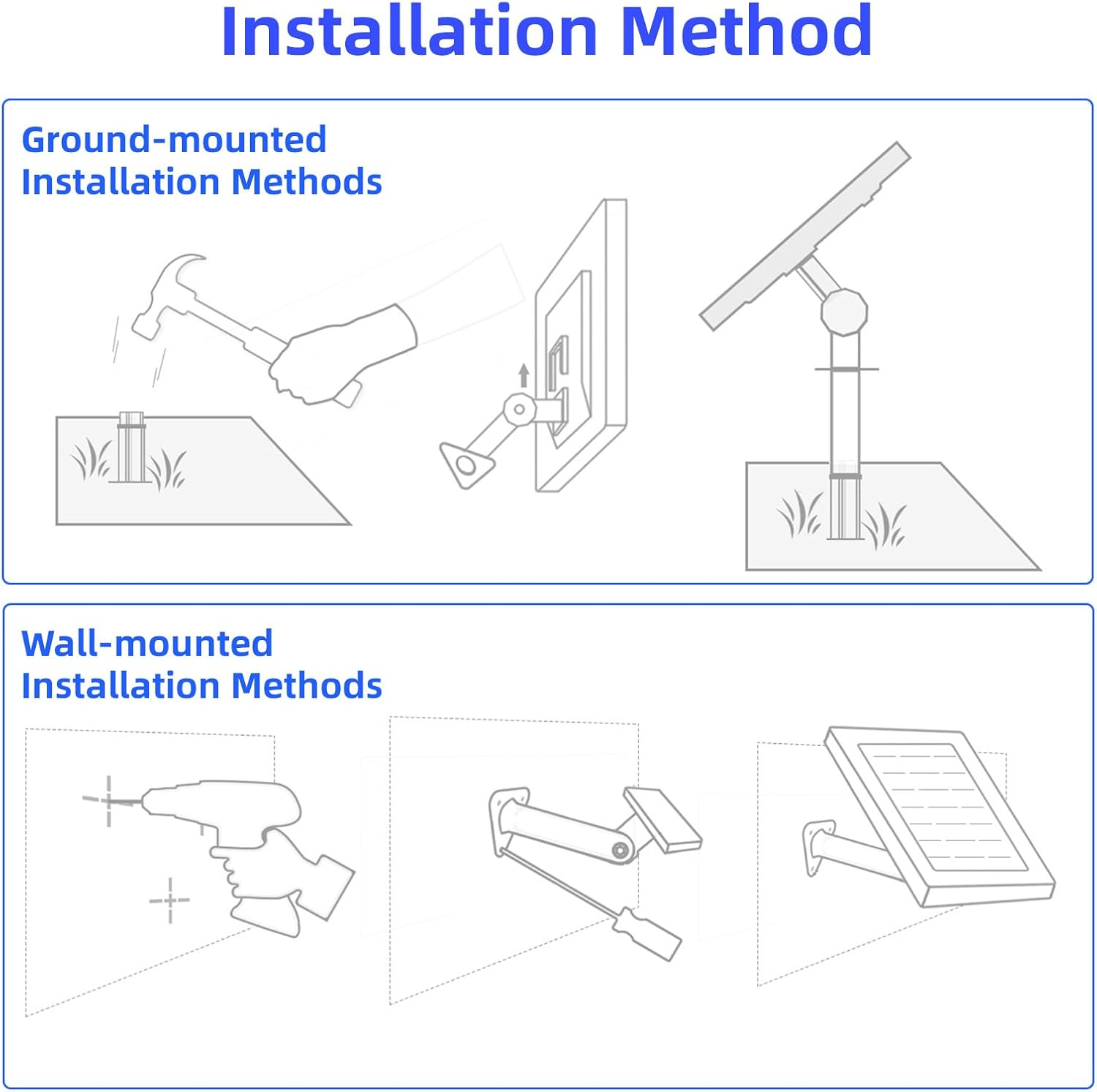 LED Solar Spotlights Waterproof Solar Powered Garden Pond Light Warm White Lawn Backyard Lighting Outdoor Security Landscape Lamp image number 6