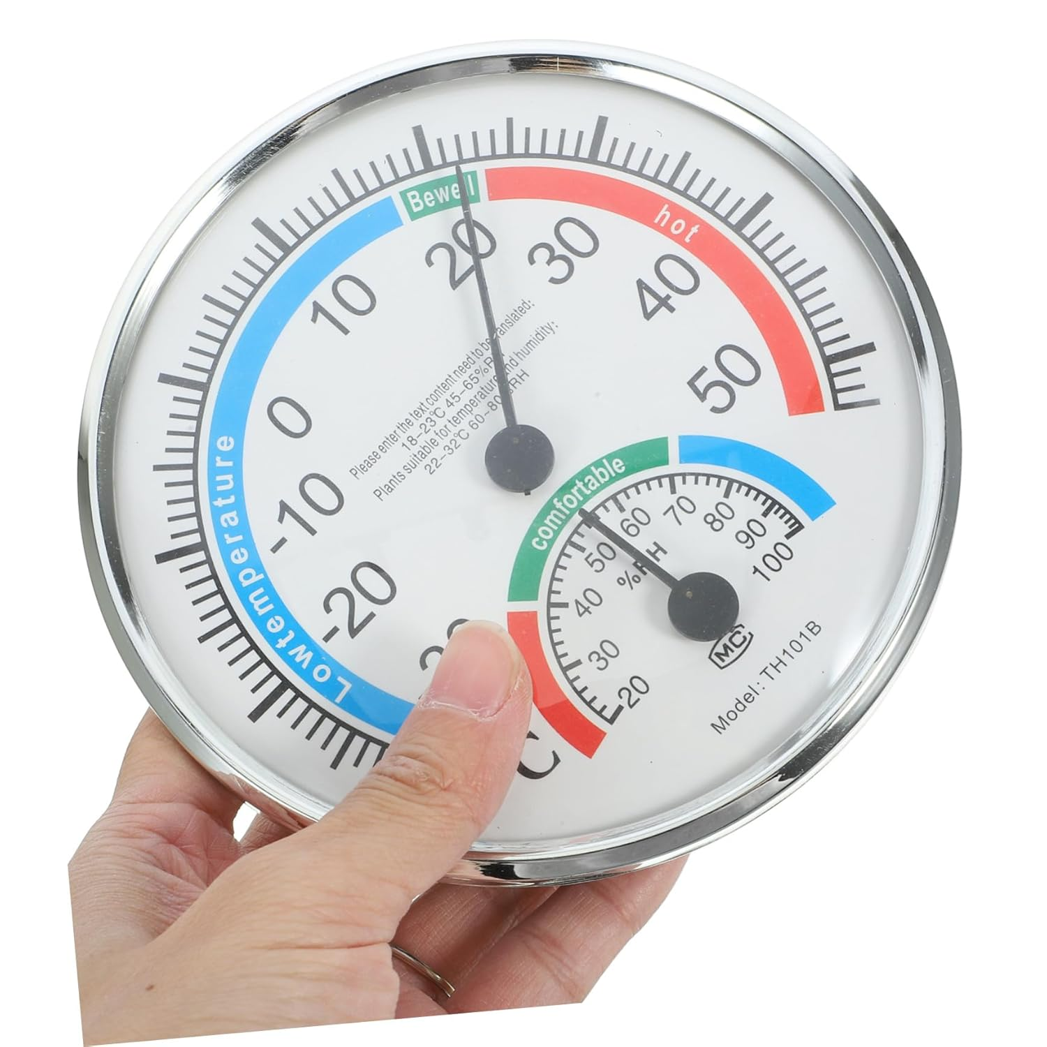 Indoor Outdoor Hygrometer Thermometer with Clear Display Abs Material Compact Design for Patio Garden Home Temperature Humidity Monitoring image number 4