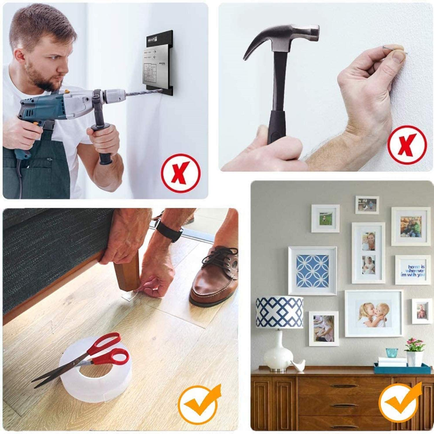 Nano Double Sided Tape, 5M/16.5Ft Easy Tape Heavy Duty, Washable Strong Wall Tape Removable Transparent Sticky Tape for Home and Office (1.18Inch) image number 5