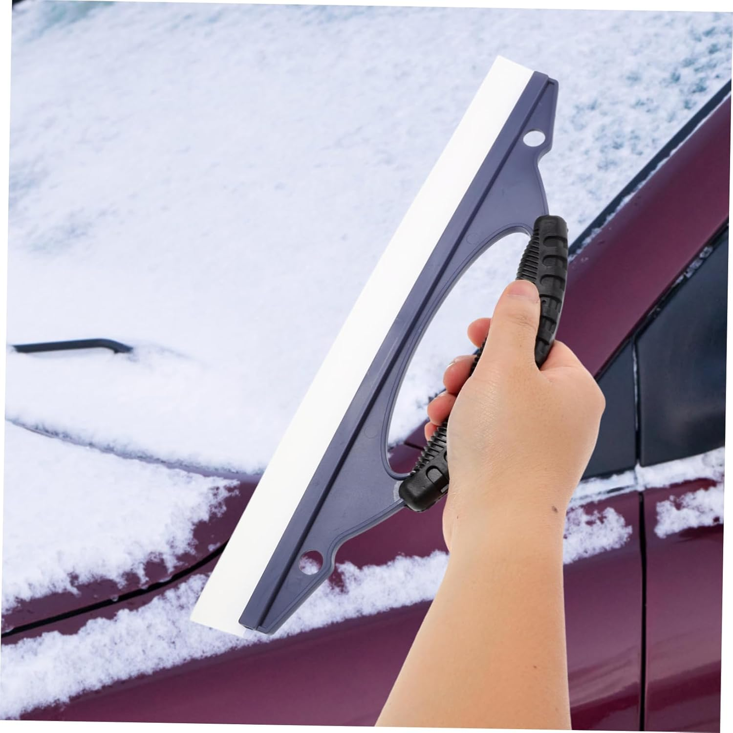 PAMINGONO Silicone Car Squeegee 2Pcs Set for Windshield and Window Cleaning, Automotive Snow Remover Tool for Winter Car Care and Water Removal image number 6