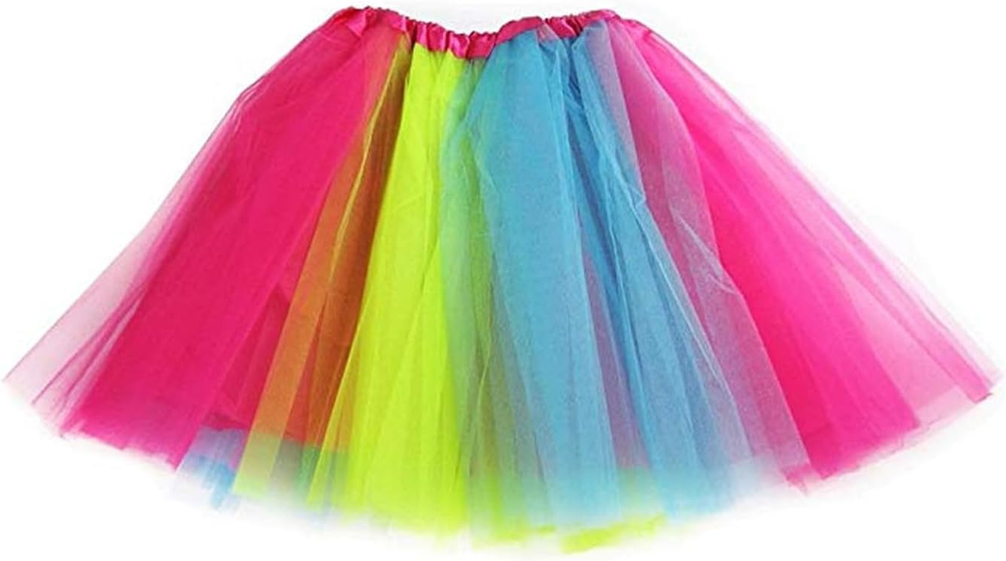 TRADERPLUS Women'S Vintage 1950S Tutu Elastic 3 Layered Tulle Tutu Skirt with Lining, Petticoat Ballet Bubble Dance Skirt Short Pettiskirts - Black image number 6