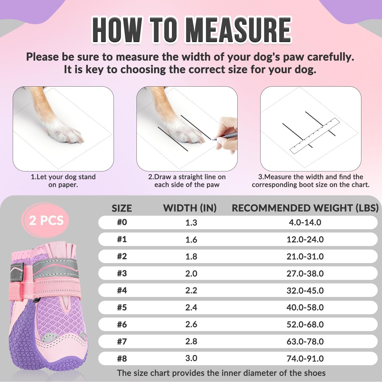 Slowton Dog Boots, Breathable Dog Paw Protector, Dual Adjustable & Washable Non-Slip Puppy Shoes with Reflective Strip for Injured Paws, Comfortable Walking Boots for Small Medium Large Puppy image number 3