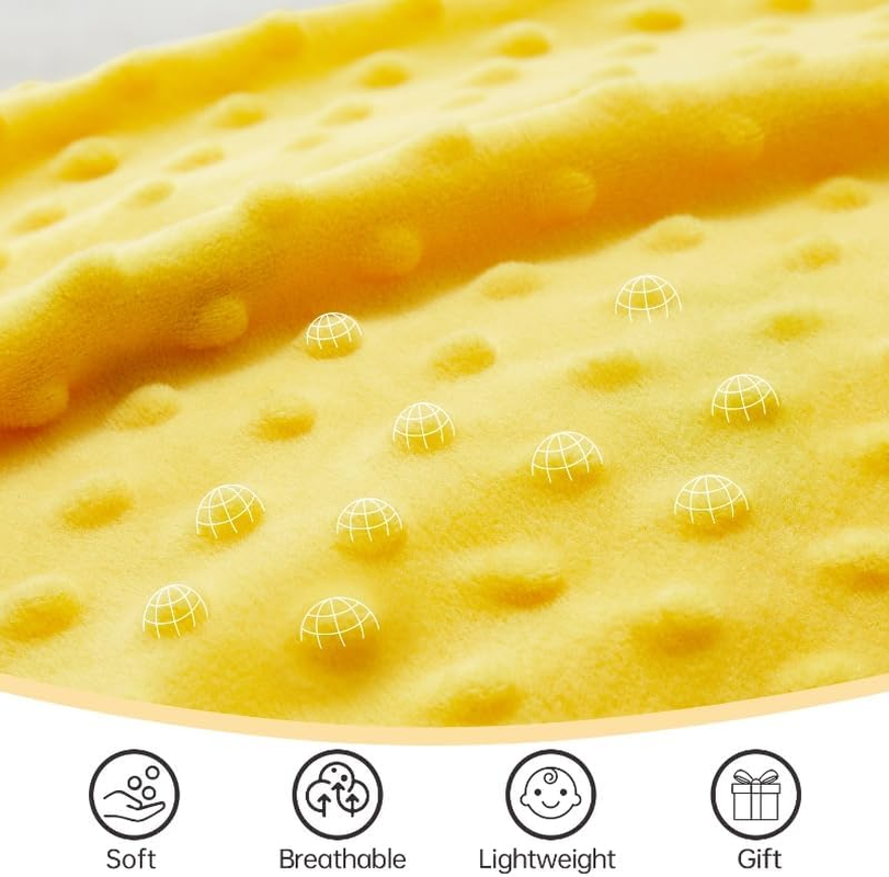 QSTEHEML Baby Blankets Neutral for Boys Girls,Super Soft Nursery Minky Blanket Unisex, Baby Gifts Double Layer with Dotted Backing, Newborn Blankets for Crib Stroller(Bee, 30 * 40Inch) image number 2