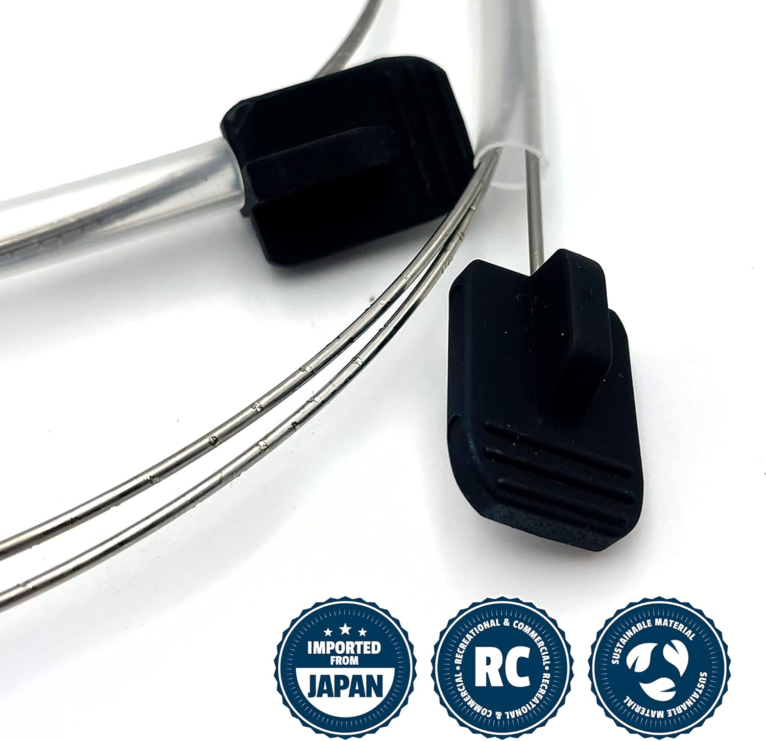 Xtrada IKEJIME EXTRA STRENGTH Ike Jime: Super Long Ikejime Big Fish Spike with Two Stainless Steel Wires (Tuna, Yellowtail, Wahoo) Black Textured Ikejime Handle image number 3