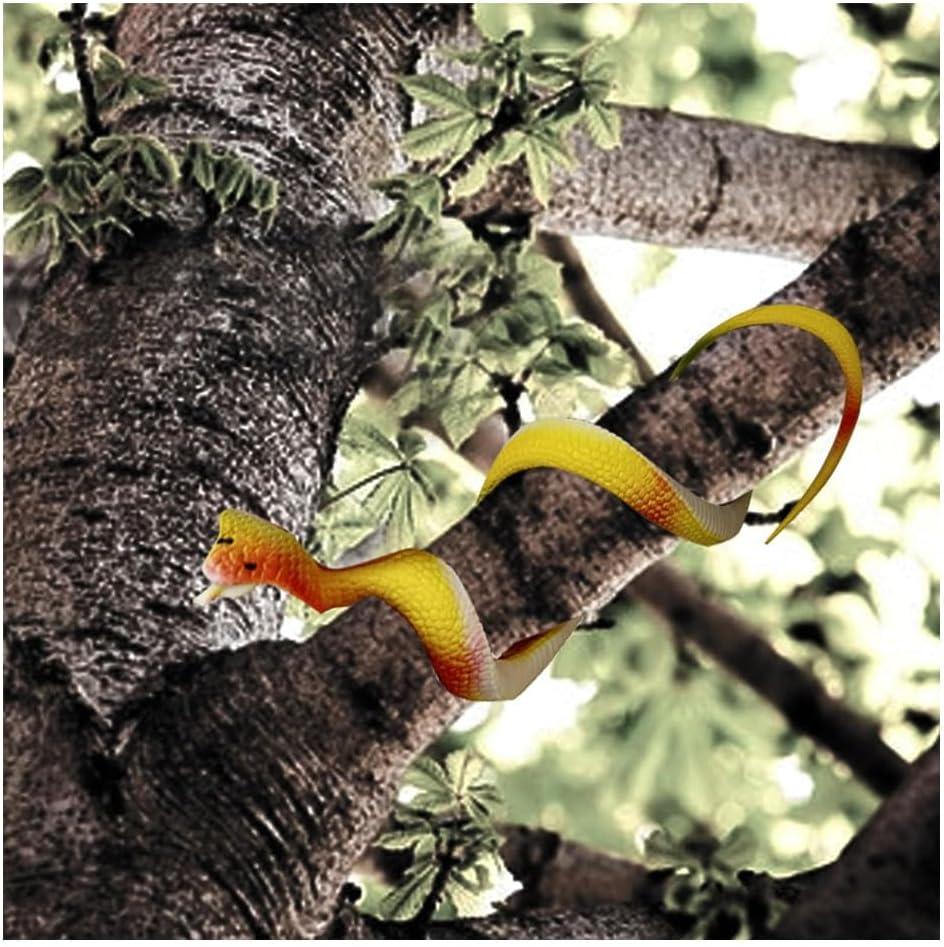 4 PCS Fake Snakes, Rubber Snakes for Gardens Halloween Decoration (4 Color) image number 6