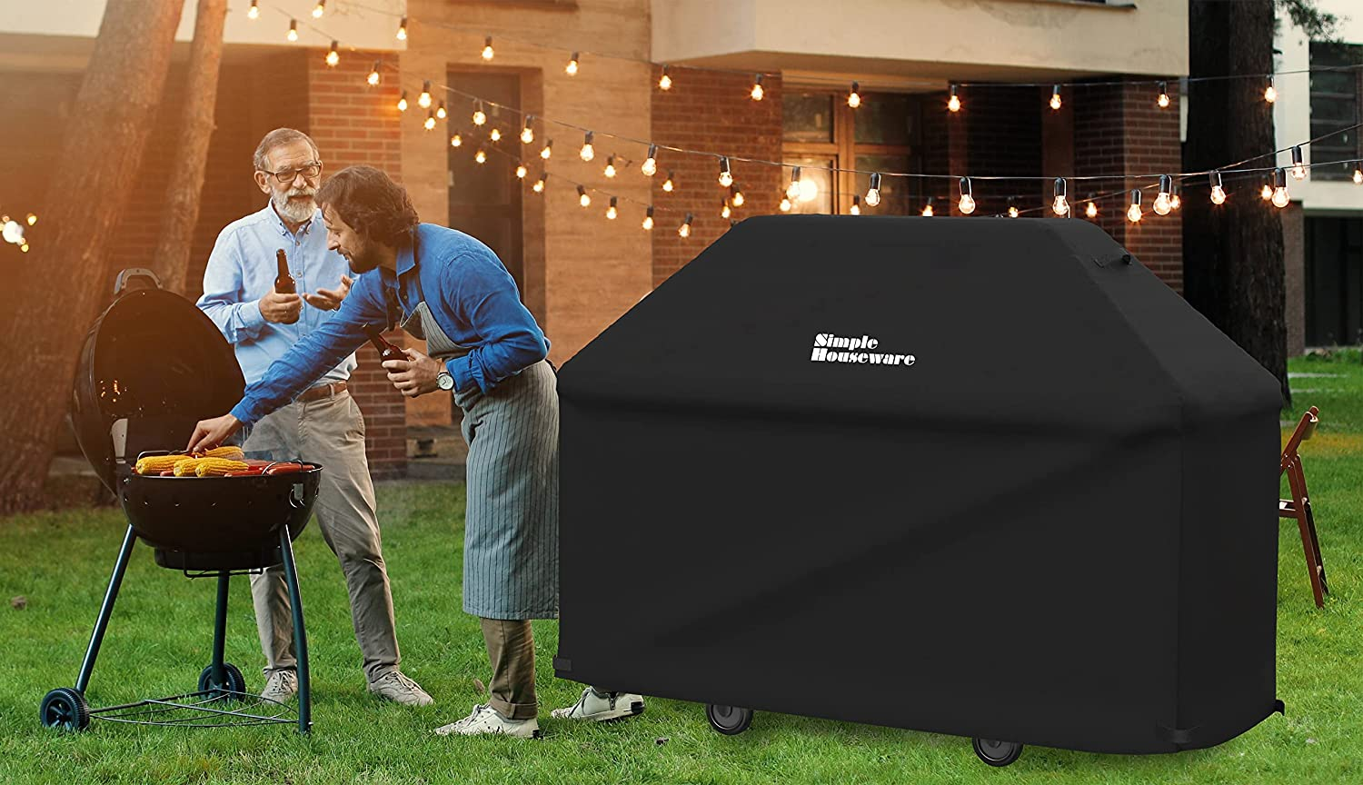 Simple Houseware BBQ Cover 182 Cm Waterproof Heavy Duty 72-Inch Grill Cover image number 3