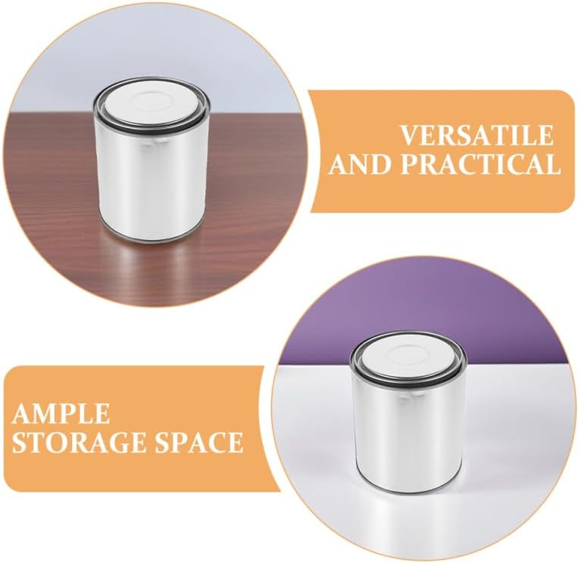 LALAFINA 2Pcs Metal Paint Cans with Lids, 2L Thickened Empty Paint Storage Cans for Laboratory Sampling Oil and Industrial Use image number 6