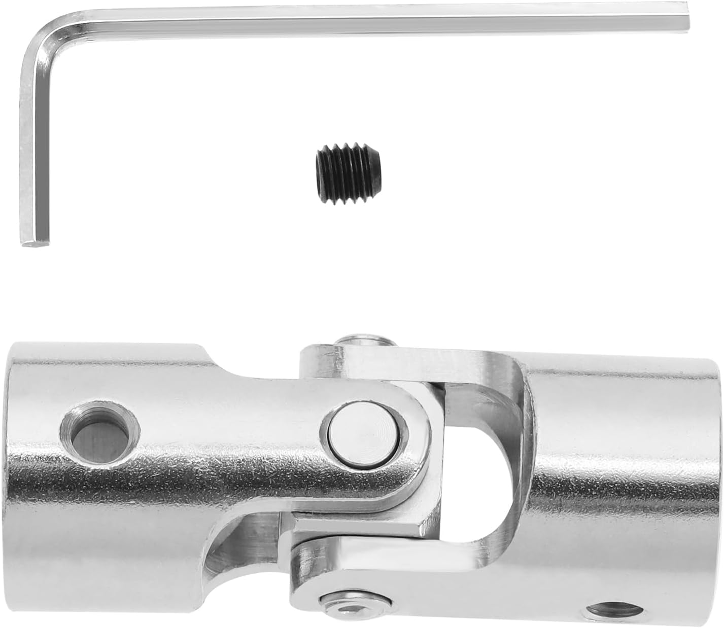 VGOL 1 Set Metal Universal Coupling Gimbal Crank Drive Knee Joint M5 Carbon Steel Universal Joint Coupling Components for Blinds Rolling Shutter Model Vehicle Ship image number 2