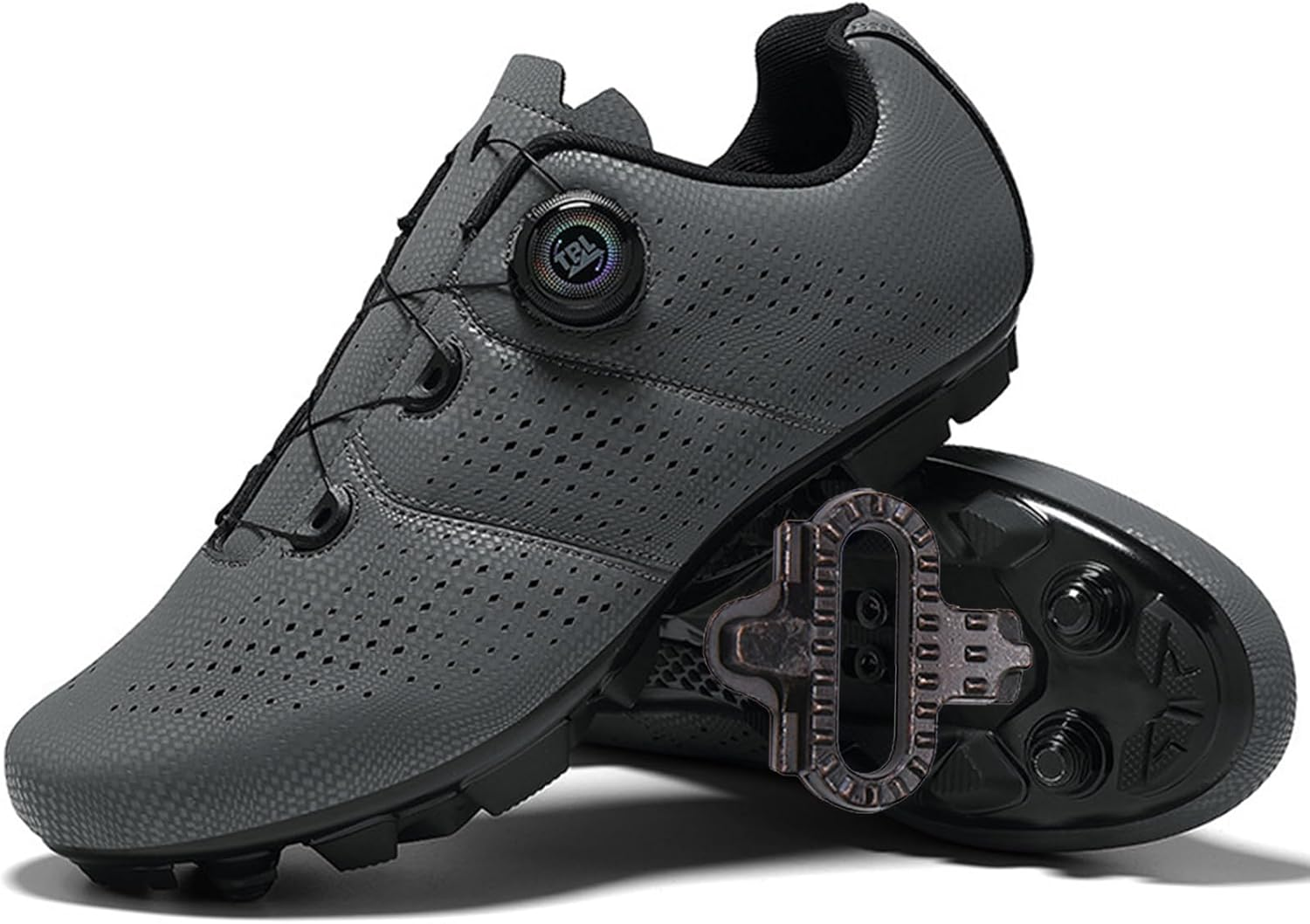 PENXZT Men'S MTB Cycling Shoes Mountain Bikes Shoes Compatible with Shimano SPD 2-Bolts Pedals for Biking Riding Road Training