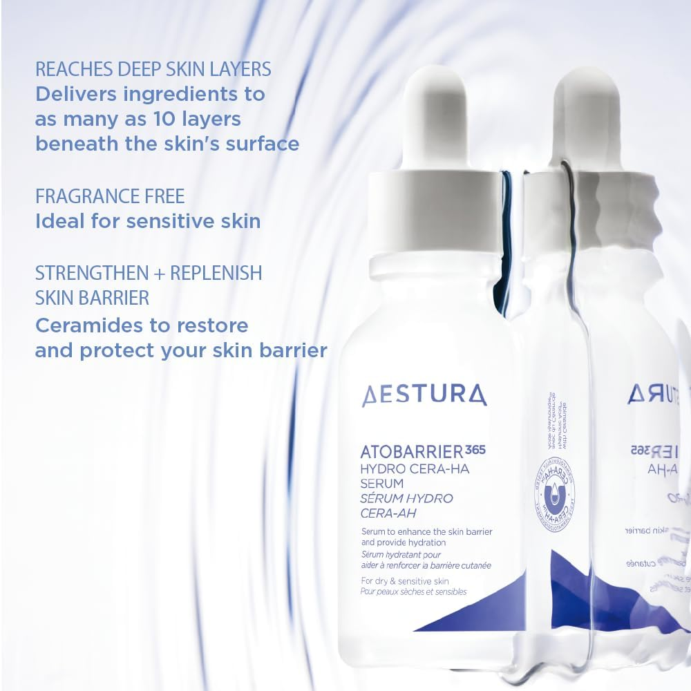 AESTURA ATOBARRIER365 HYDRO CERA-HA SERUM | Niacinamide Serum, Hyaluronic Acid Serum with Ceramide | Skin Moisture Barrier Repair | Deep Hydration, Suitable for Dry & Sensitive Skin, 30Ml image number 3
