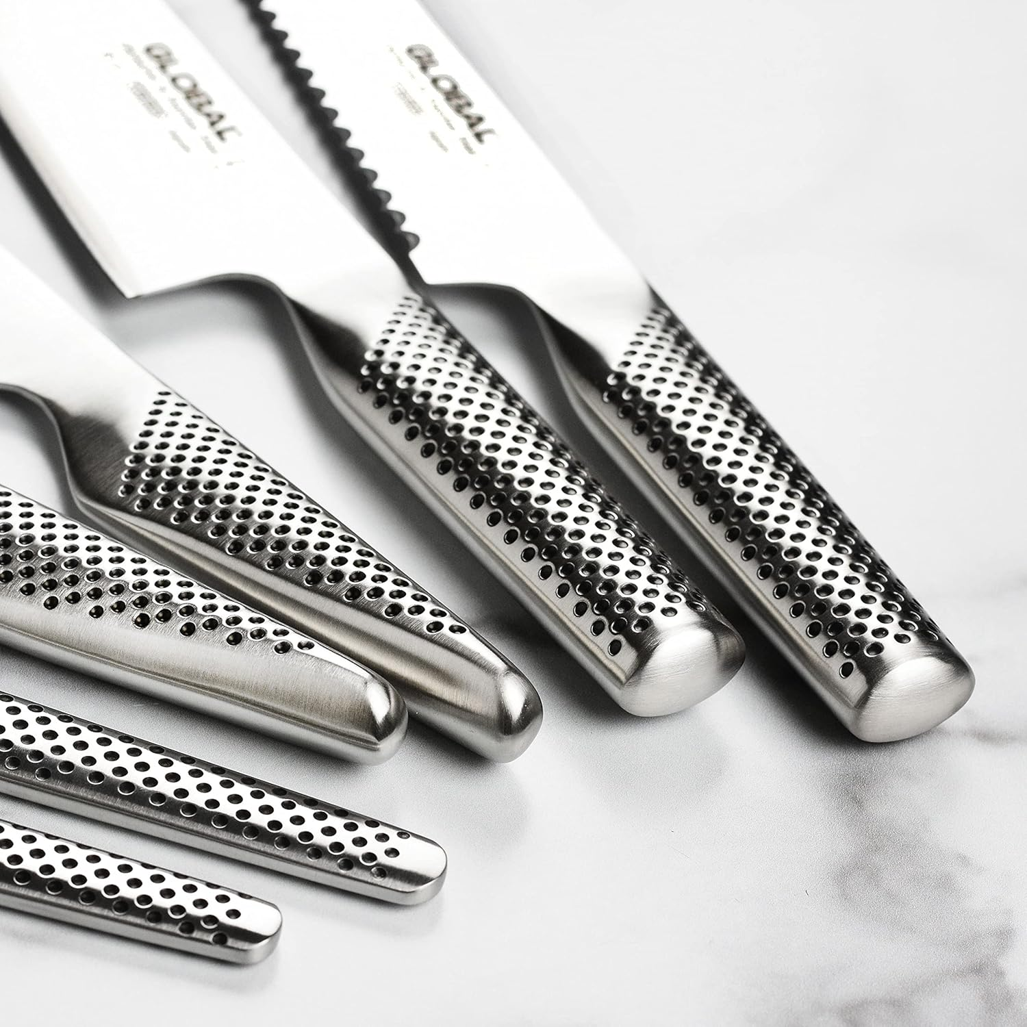 Global Ikasu 7-Piece Japanese Knife Block Set, Made in Japan, Bamboo Storage Block image number 5